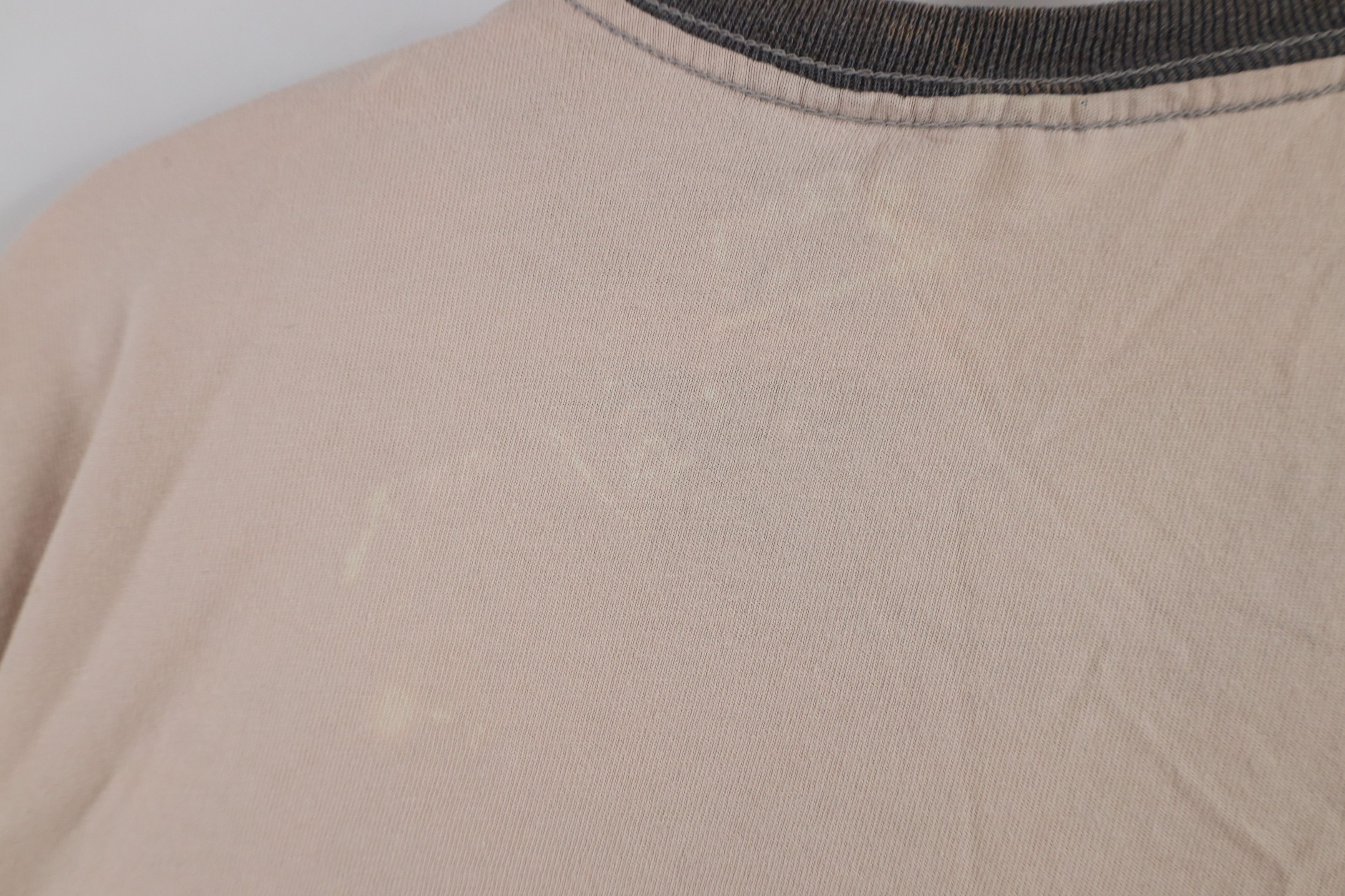Vintage Vintage 90s Streetwear Short Sleeve Ringer T-Shirt Beige Size US XL / EU 56 / 4 - 9 Thumbnail
