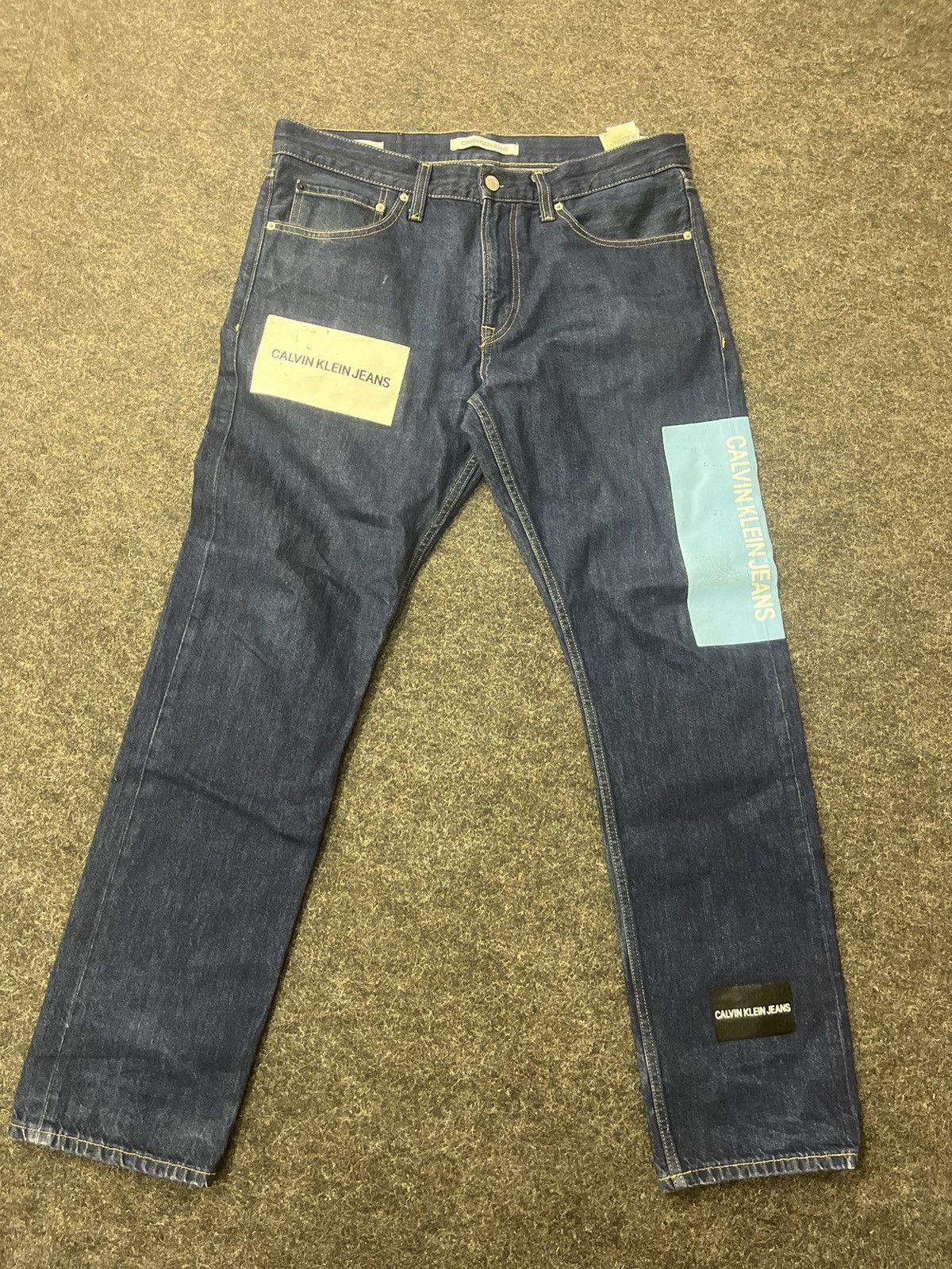 RAF era printed Denim jeans