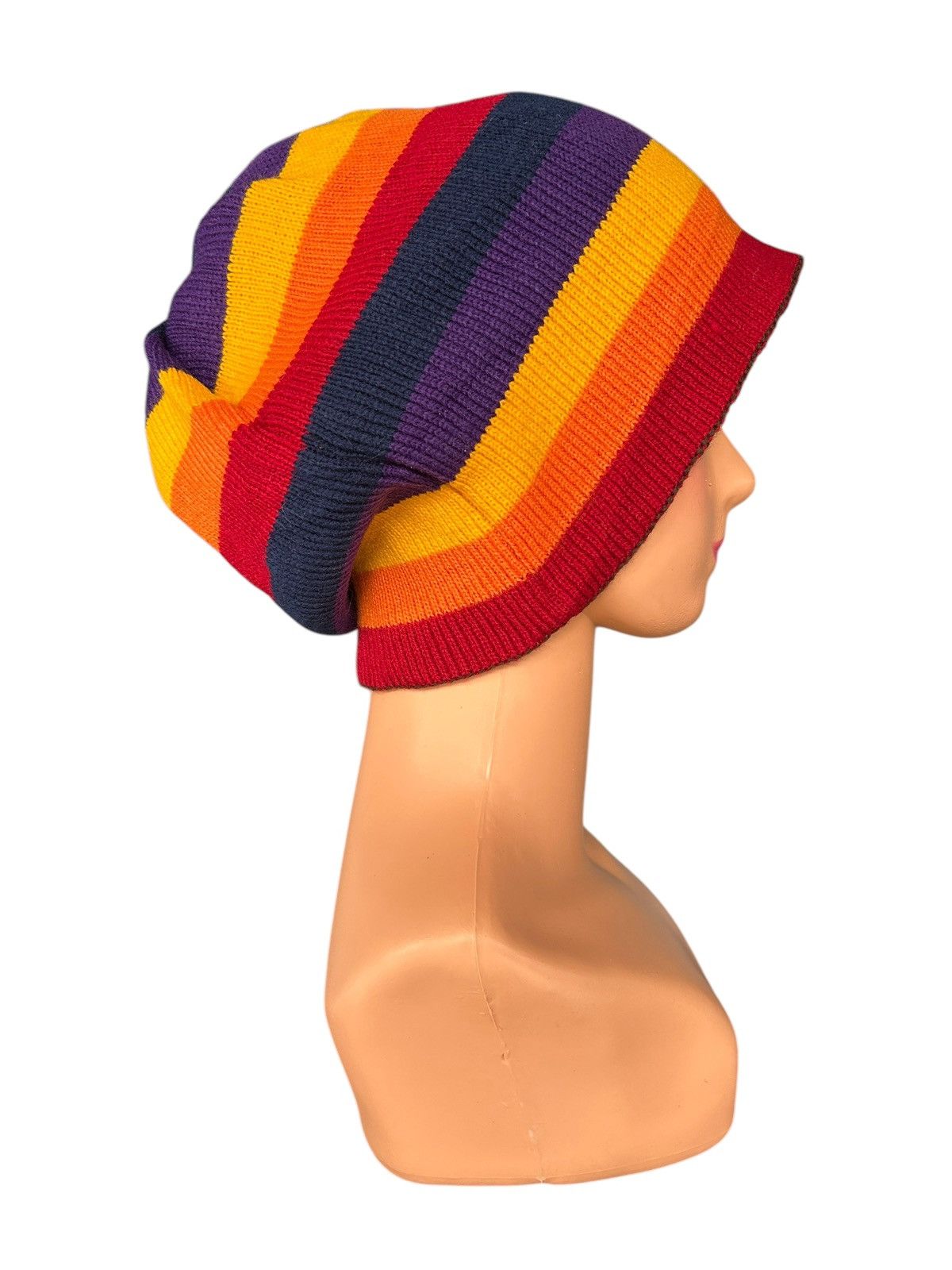 Japanese Brand × Kapital × Vintage Japanese Style knitt Reversible Big Beanie Hats Size ONE SIZE - 5 Thumbnail