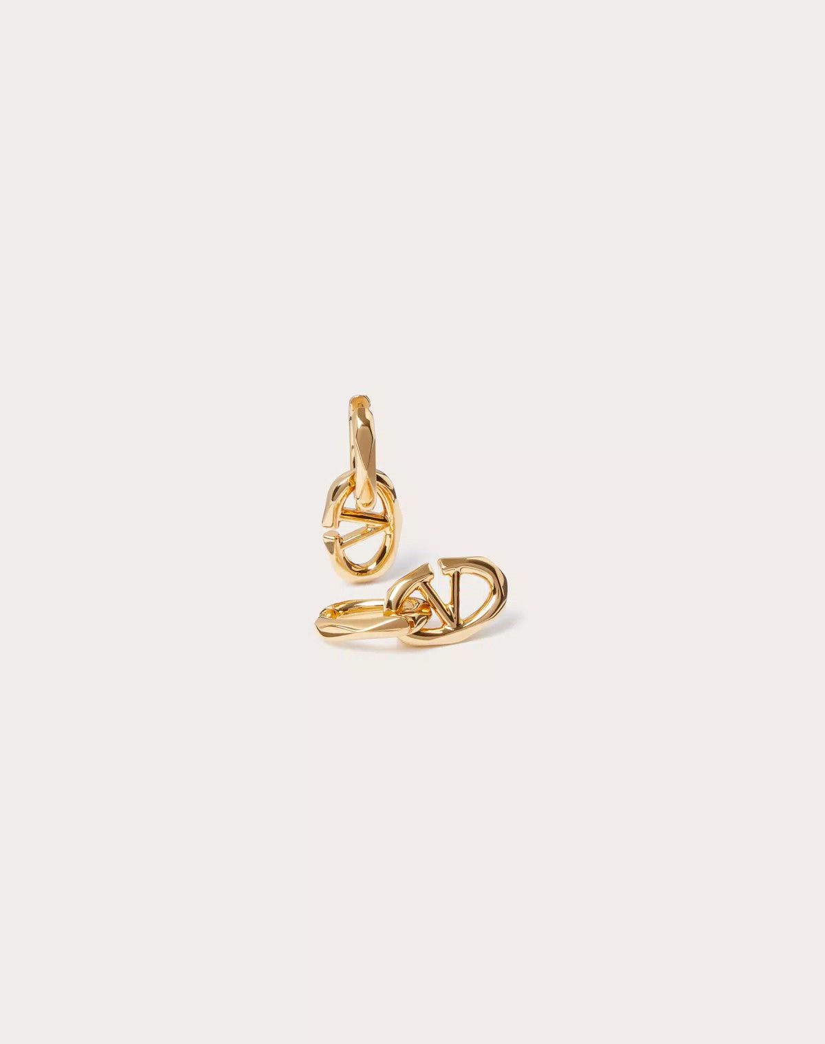 Valentino oc11z0725 Size:OS/Vlogo Boldies Metal Earrings in Golden Size ONE SIZE - 1 Thumbnail