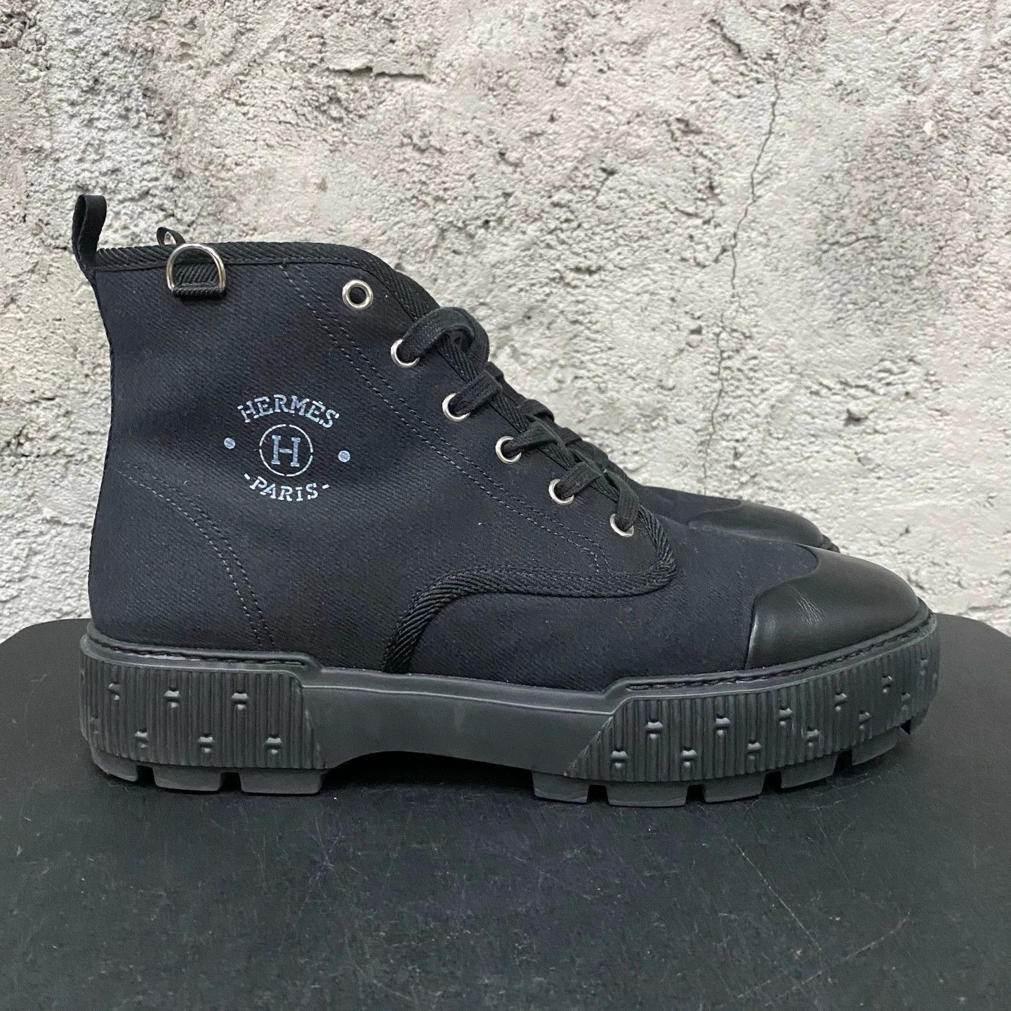 Hermes Black High-Top Sneakers with Lug Sole Size US 9 / EU 42 - 1 Thumbnail