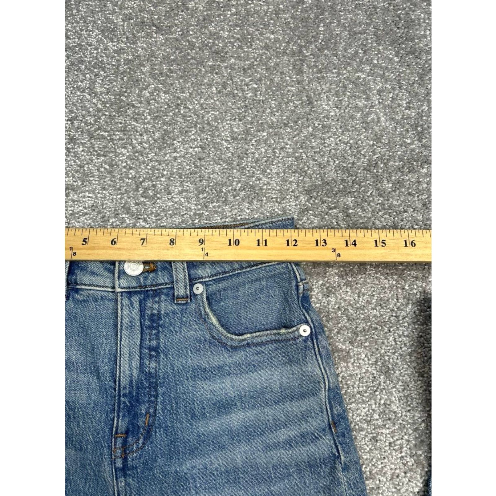 Madewell Madewell Jeans 90s Straight Womens 23 Blue Denim Cotton Stretch High Rise 24x30 Size 40" / US 18 - 3 Thumbnail