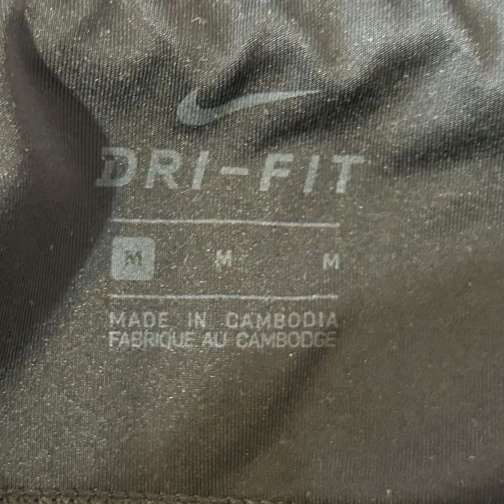 Nike VINTAGE? No. Nike Running Leggings Women M Black Dri Fit Drawstrings Yoga Workout 28x22 Nike Logo Zipper Back Pocket Size 32" / US 10 / IT 46 - 4 Thumbnail
