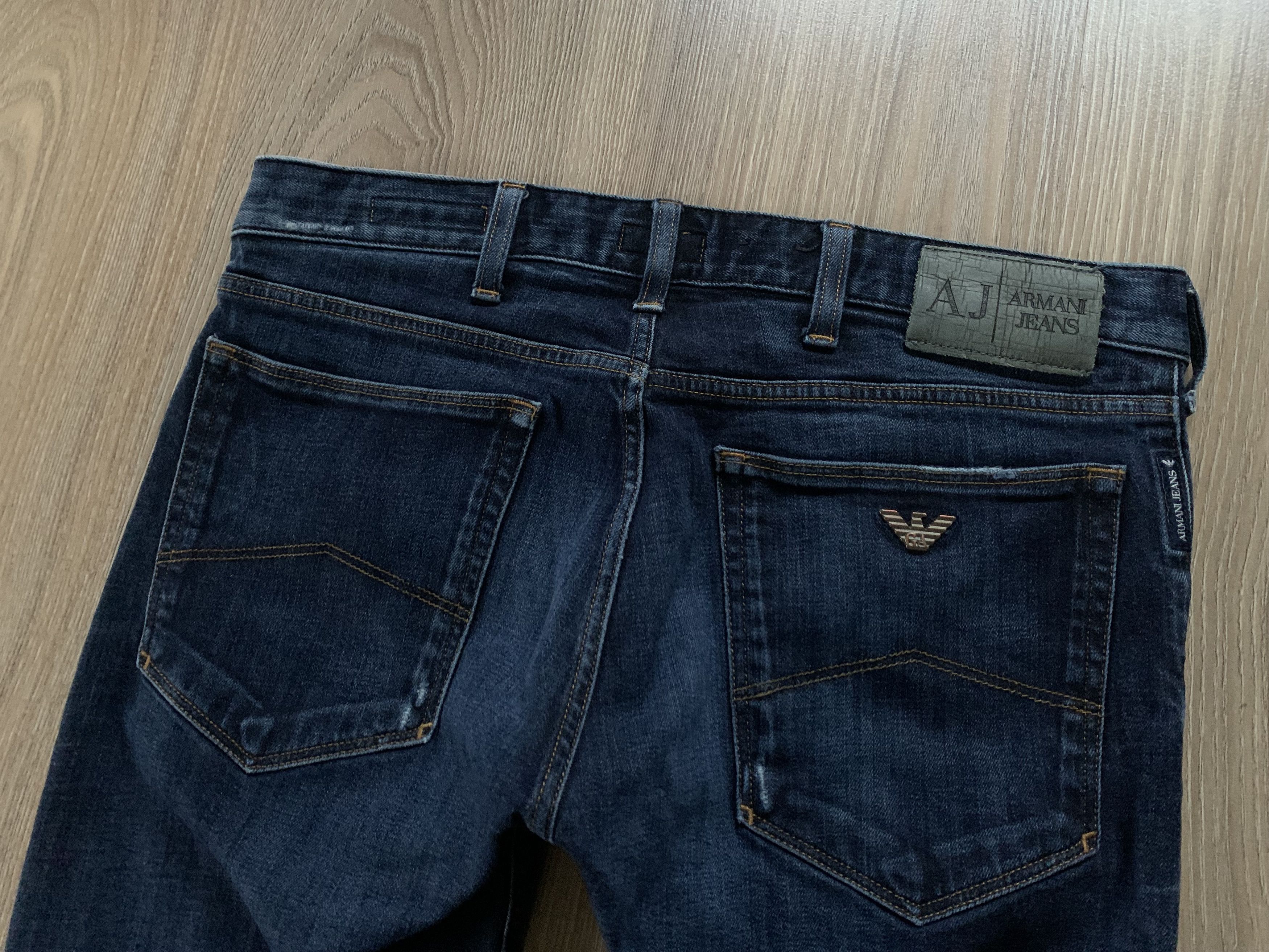 Armani Vintage Navy Blue Slim Armani Jeans Size US 31 - 6 Thumbnail