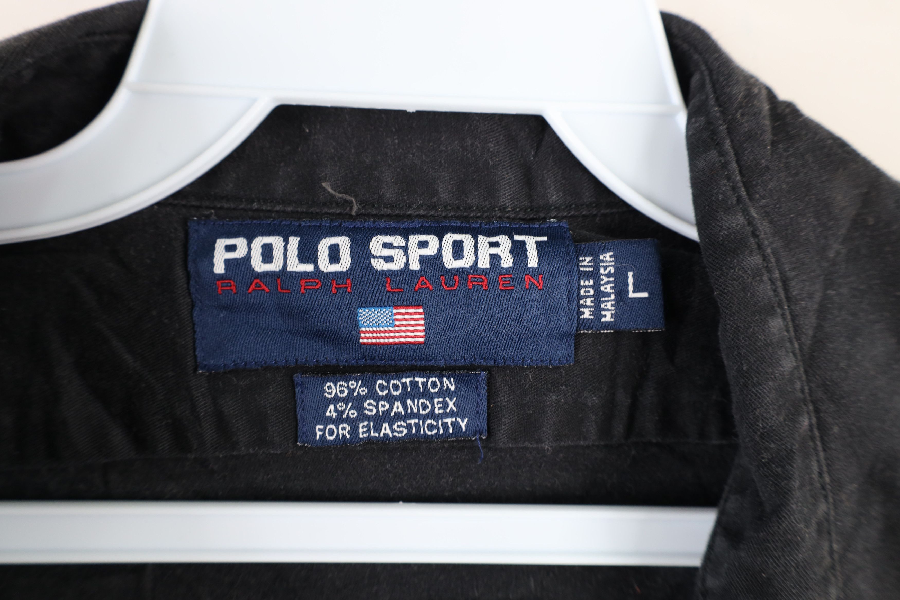 Polo Ralph Lauren Vintage 90s Polo Sport Ralph Lauren Box Logo Button Shirt Size US L / EU 52-54 / 3 - 4 Thumbnail