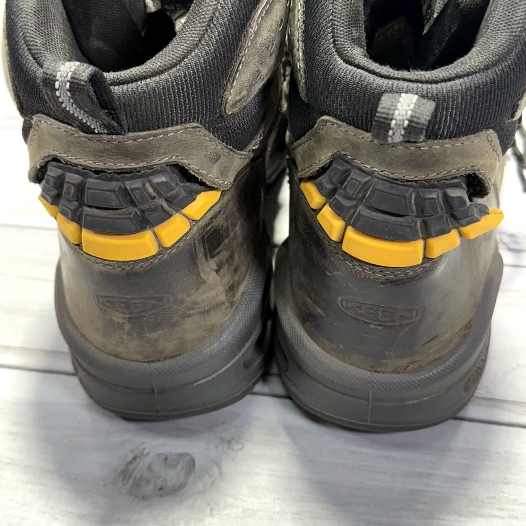 KEEN KEEN Utility Troy Waterproof Work Boots 11.5 Composite Toe Heavy Duty Mens Leather Gray Combat USA Logo Shoes Boots Size US 12 / EU 45 - 7 Thumbnail