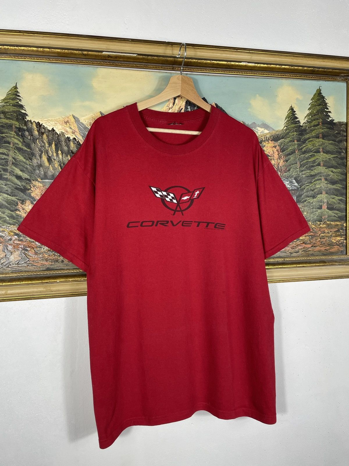 Chevrolet × Vintage Red Vintage Retro 90s T shirt Tee Corvette Big Logo Size US XL / EU 56 / 4 - 3 Thumbnail