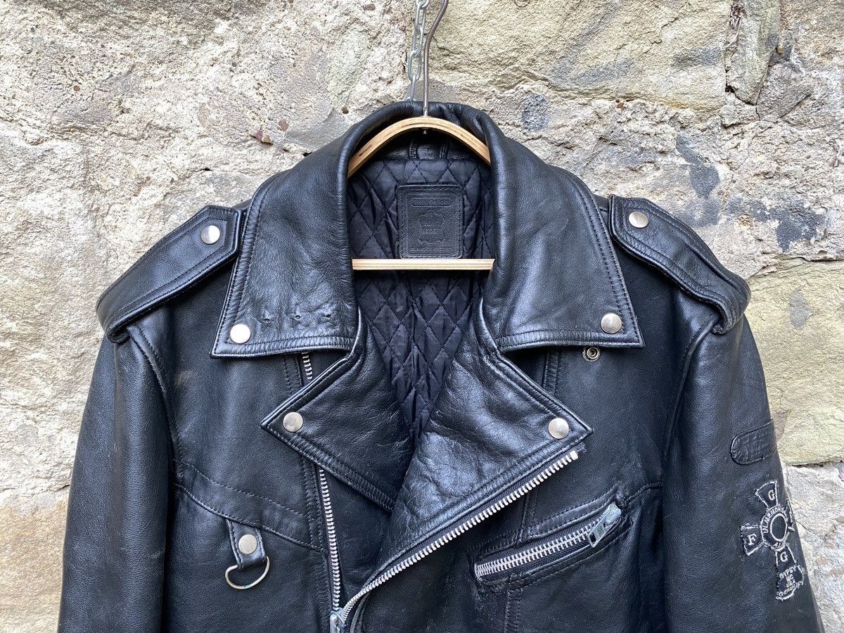 Vintage Rare Vintage 80s Distressed Leather Biker Jacket L-XL Size US XL / EU 56 / 4 - 2 Thumbnail