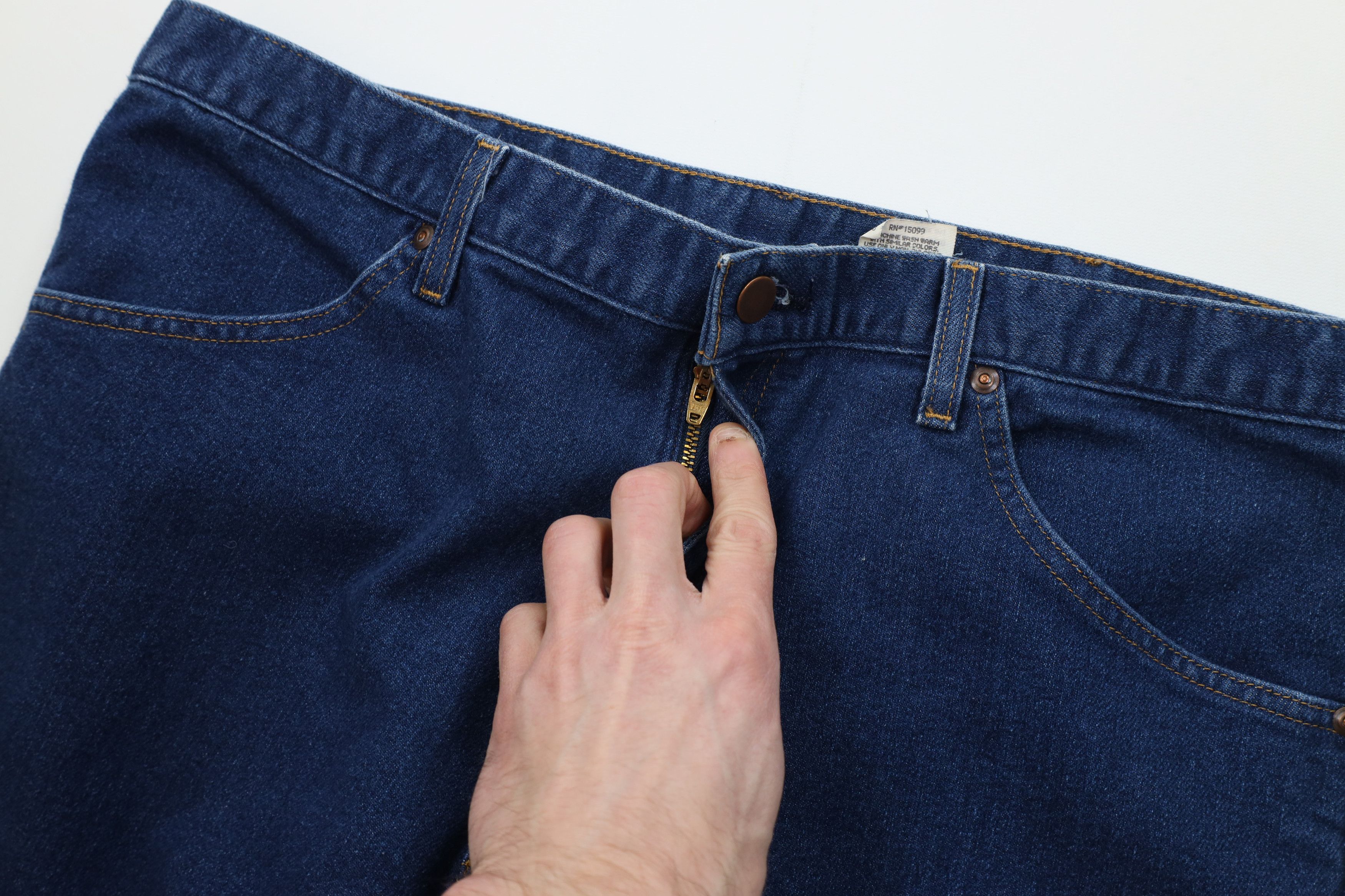 Vintage Vintage 90s Streetwear Flared Wide Leg Denim Jeans Blue Size US 38 / EU 54 - 7 Thumbnail