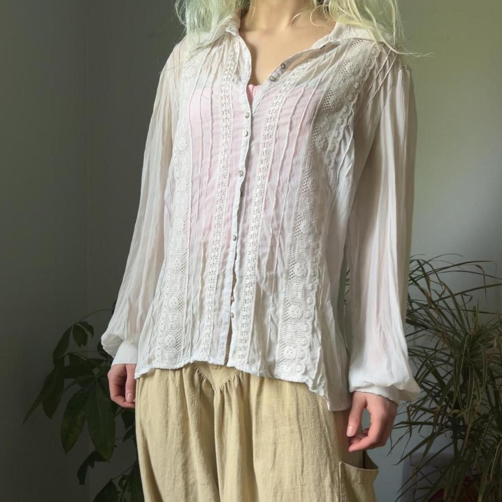 Other White Stag Women's Sheer Blouse Size XL / US 12-14 / IT 48-50 - 1 Thumbnail