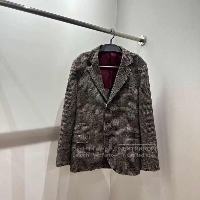 Brunello Cucinelli Brunello Cucinelli Alpaca wool tweed suit jacket Size 46L - 1 Thumbnail