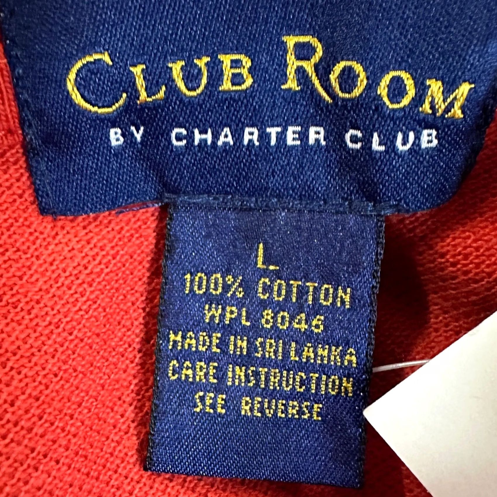 Club Room VINTAGE Club Room Charter Club Mens Polo Shirt Large Orange Casual Rugby 100% Cotton NEW Size US L / EU 52-54 / 3 - 5 Thumbnail