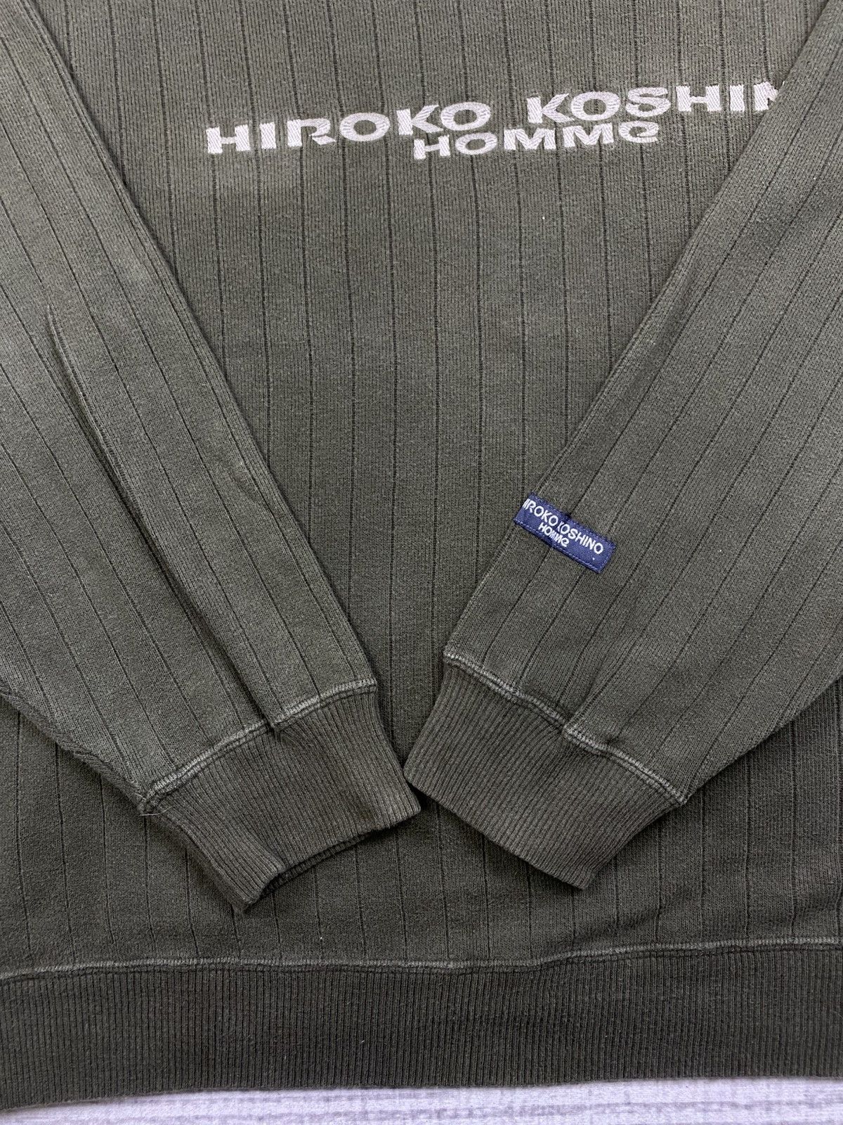 Designer × Hiroko Koshino Homme × Vintage Vtg 90s Hiroko Koshino Homme Embroidery Spellout Sweatshirt Size US XL / EU 56 / 4 - 6 Thumbnail