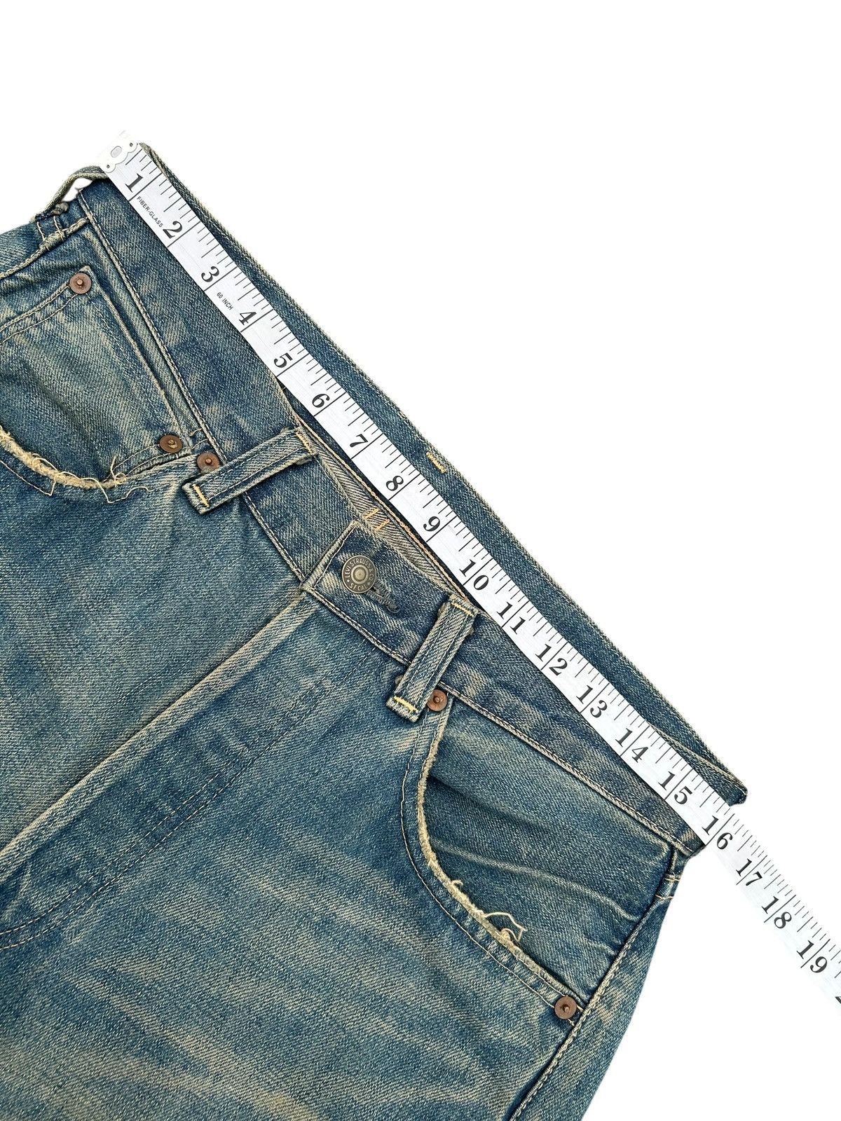 Kapital Buckle Back Vintage Levis Big E Selvedge Rusty Denim Jeans Size US 32 / EU 48 - 19 Thumbnail