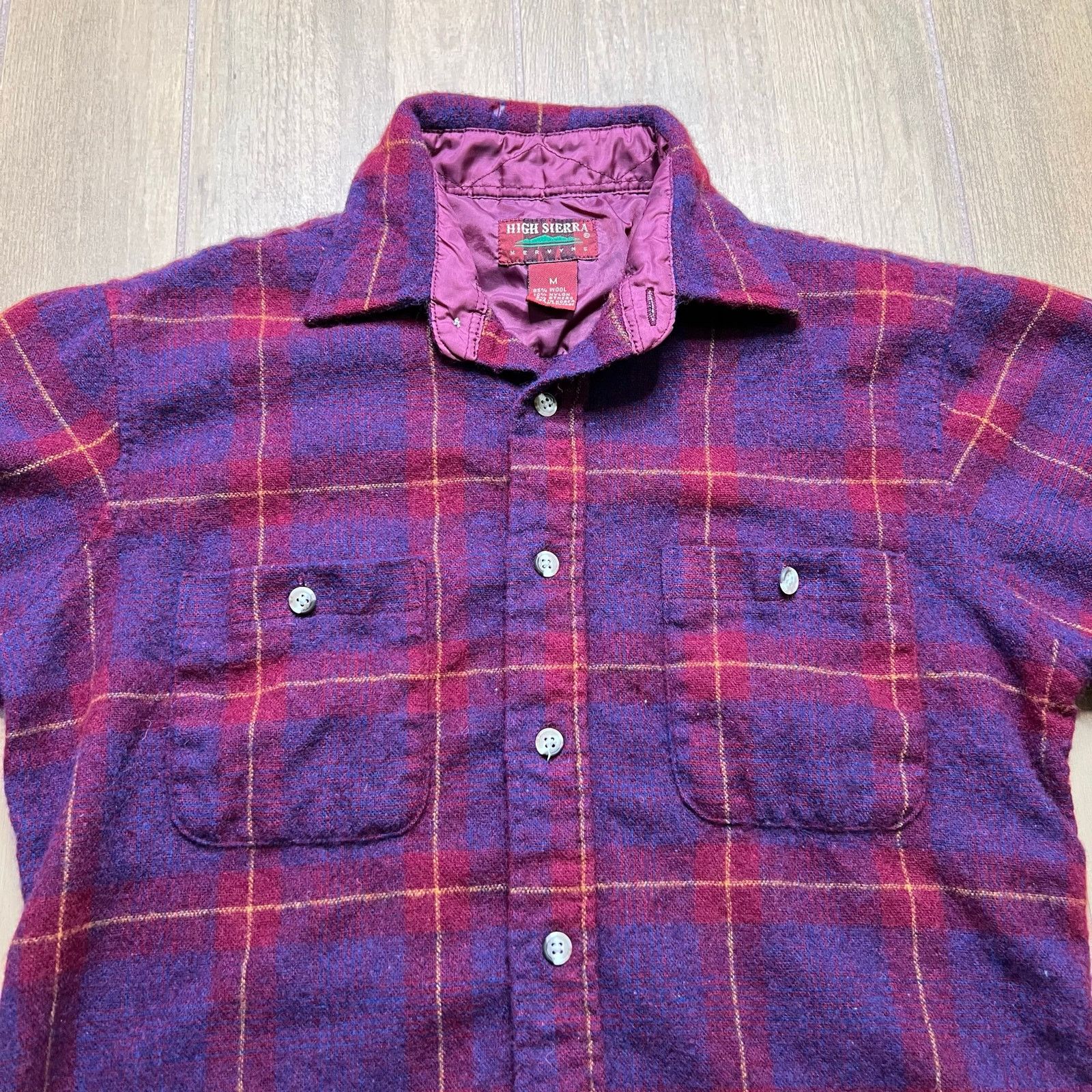 High Sierra Vintage High Sierra Wool Plaid Shirt Jacket Mens M Flaws Size US M / EU 48-50 / 2 - 13 Thumbnail