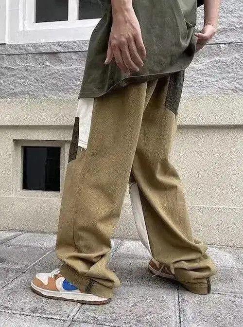 VIBE Khaki Bandana Patchwork Grunge Pants - Aesthetic Size US 30 / EU 46 - 3 Thumbnail