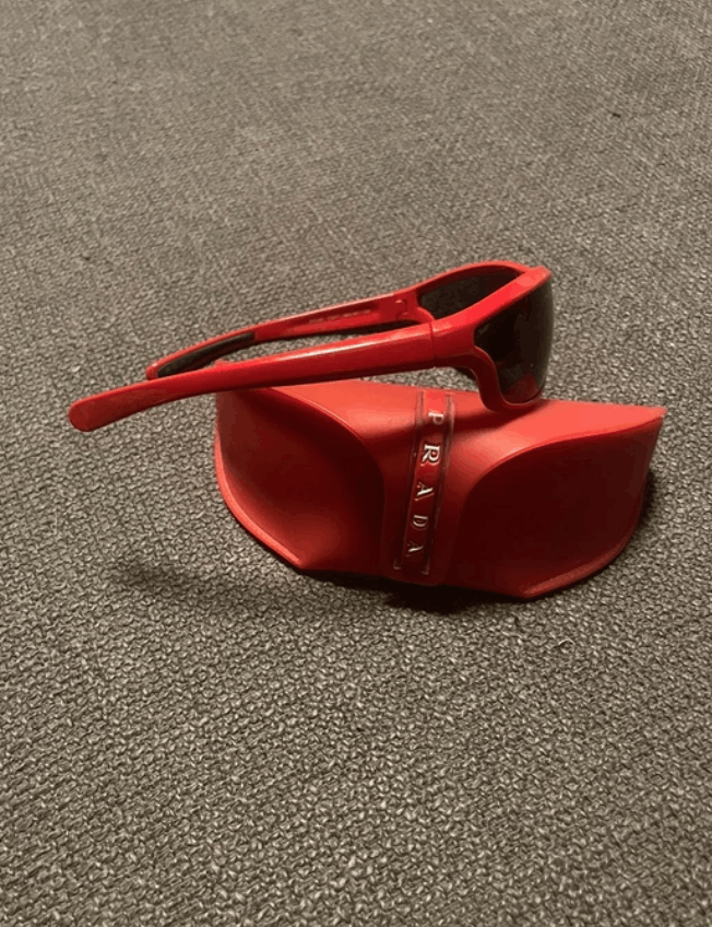 Prada PRADA Sunglasses Sport Red Tab Shield Mask Star FlameSymbole Size ONE SIZE - 5 Thumbnail