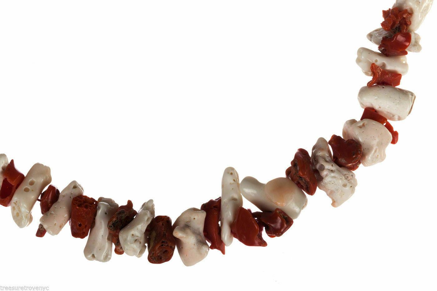 Designer Les Bernard Red & White Mediterranean Nugget Coral Necklace Size ONE SIZE - 3 Thumbnail
