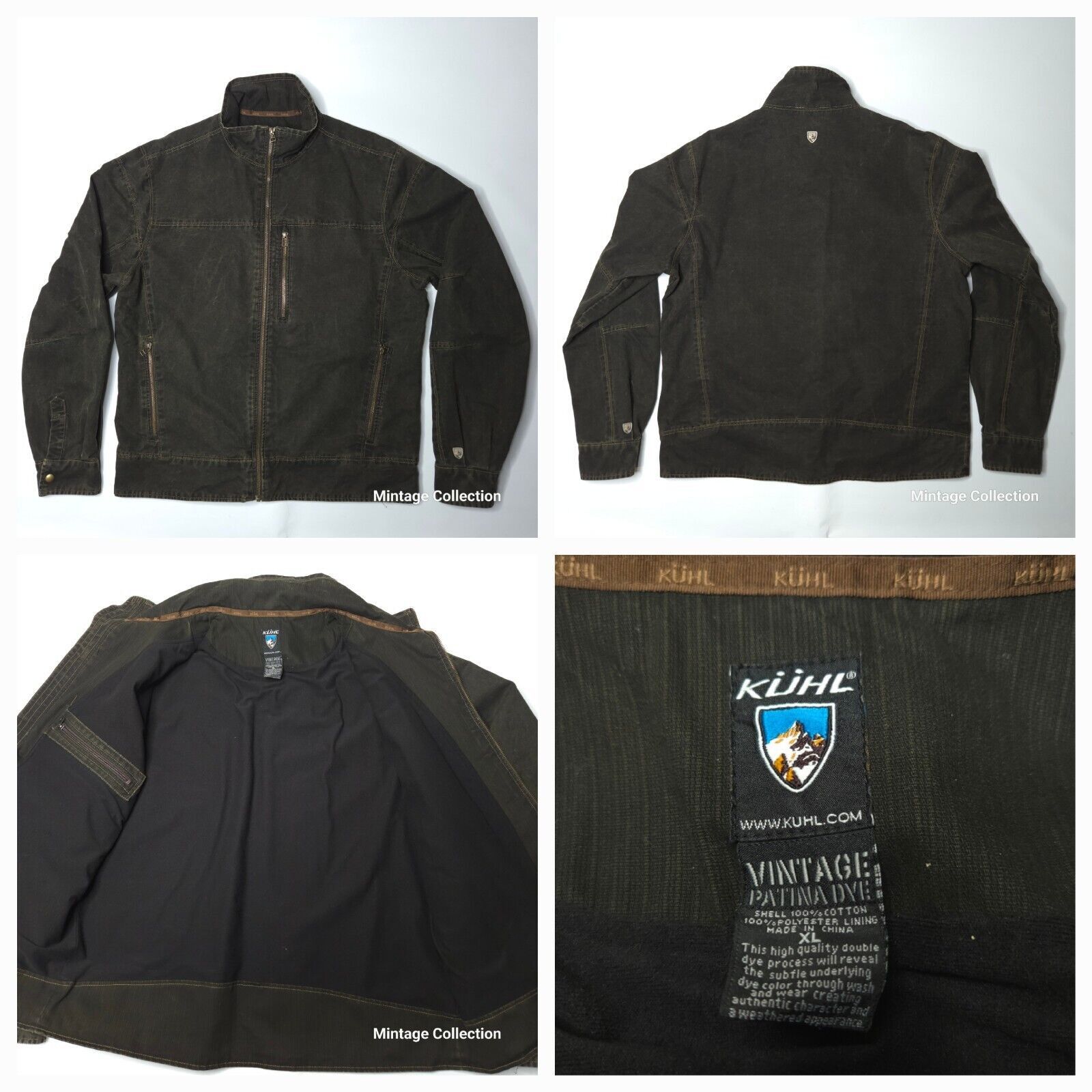 Kuhl KUHL MEN'S BURR VINTAGE PATINA DYE BROWN FULL ZIP JACKET XL Size US XL / EU 56 / 4 - 1 Thumbnail