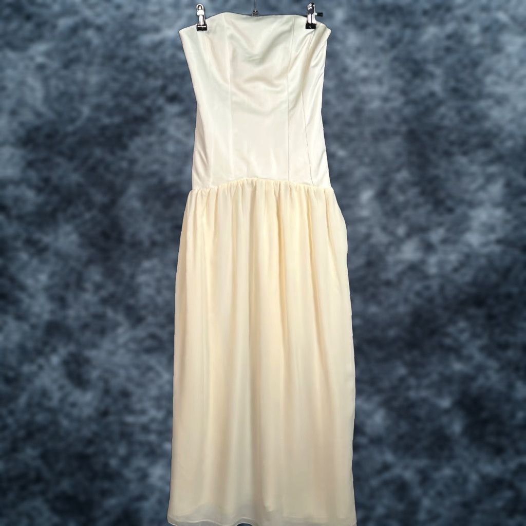 Vintage WeWoreWhat Dress Maxi Strapless Cream Womens Size 2 Elegant Design Size XS / US 0-2 / IT 36-38 - 1 Thumbnail