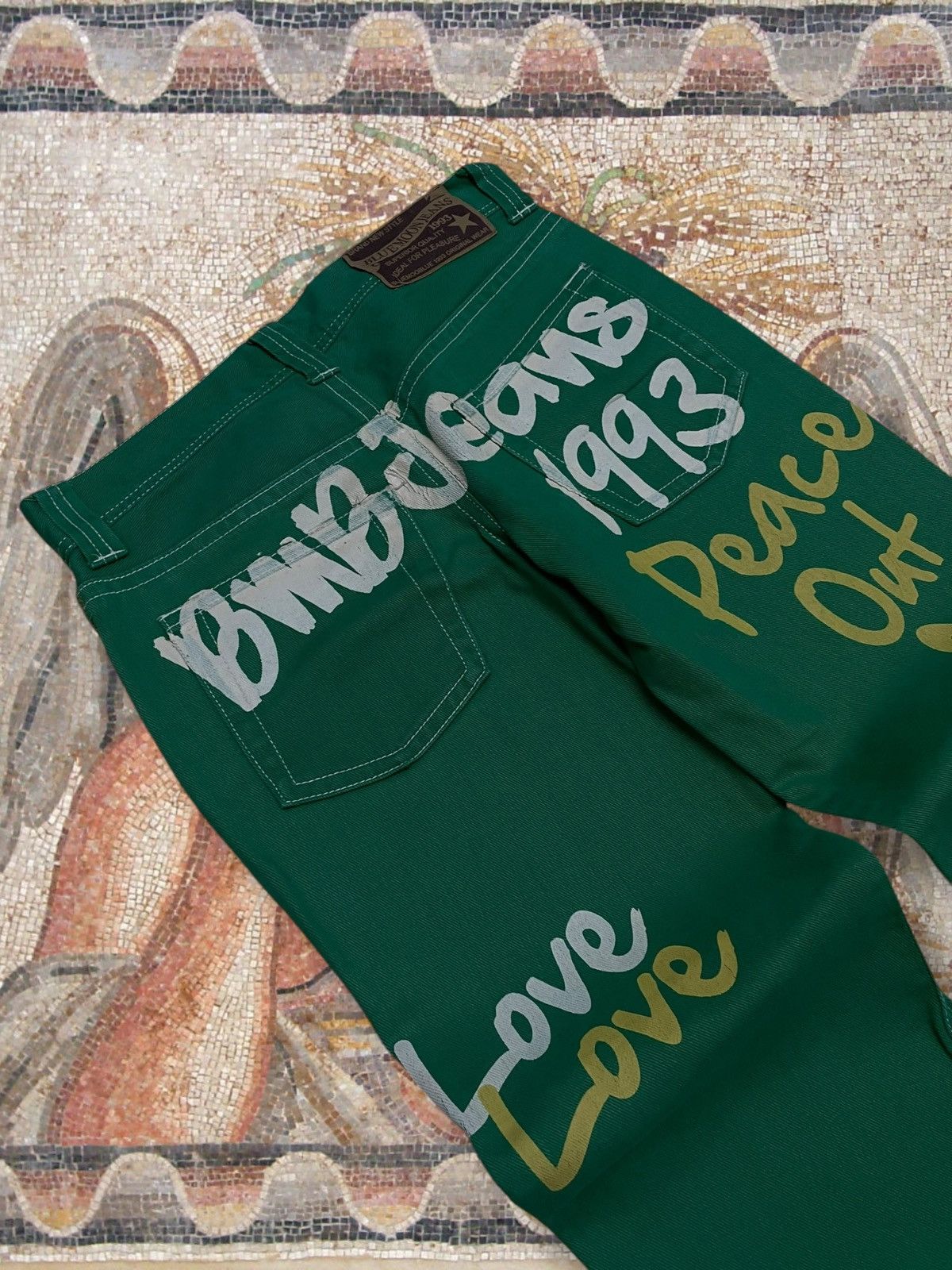 Hysteric Glamour Vintage 1990s Japan Designer Blue Moon Fancy Bmb Streetwear Size US 32 / EU 48 - 14 Thumbnail