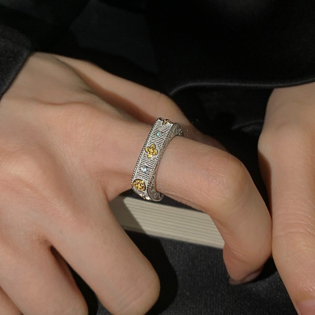 Jewelry Retro Jewelry Rings Open Size Chrome Ring (Size 7-13) Size ONE SIZE - 5 Thumbnail