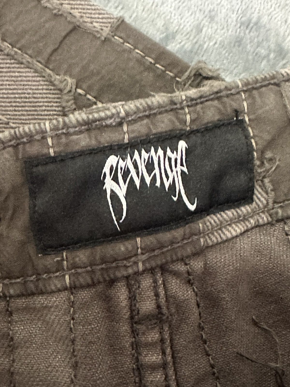 Revenge Revenge Thrashed Boro Grey Denim Pants Size US 34 / EU 50 - 3 Thumbnail