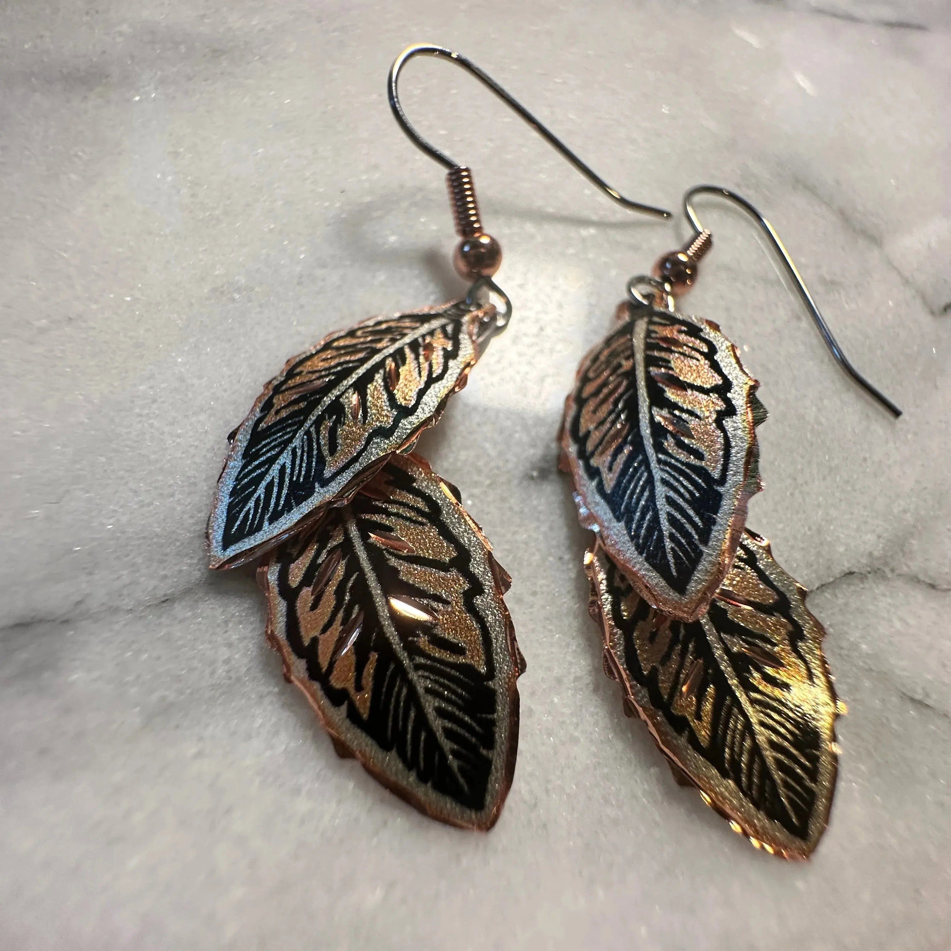 Other Handcrafted Boho Native American Earrings, Copper Eagle Feat Size ONE SIZE - 3 Thumbnail
