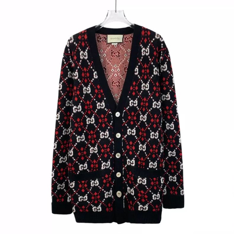 Gucci Gucci Color Block Logo Knit V-Neck Sweater- DMC Size US XS / EU 42 / 0 - 1 Thumbnail