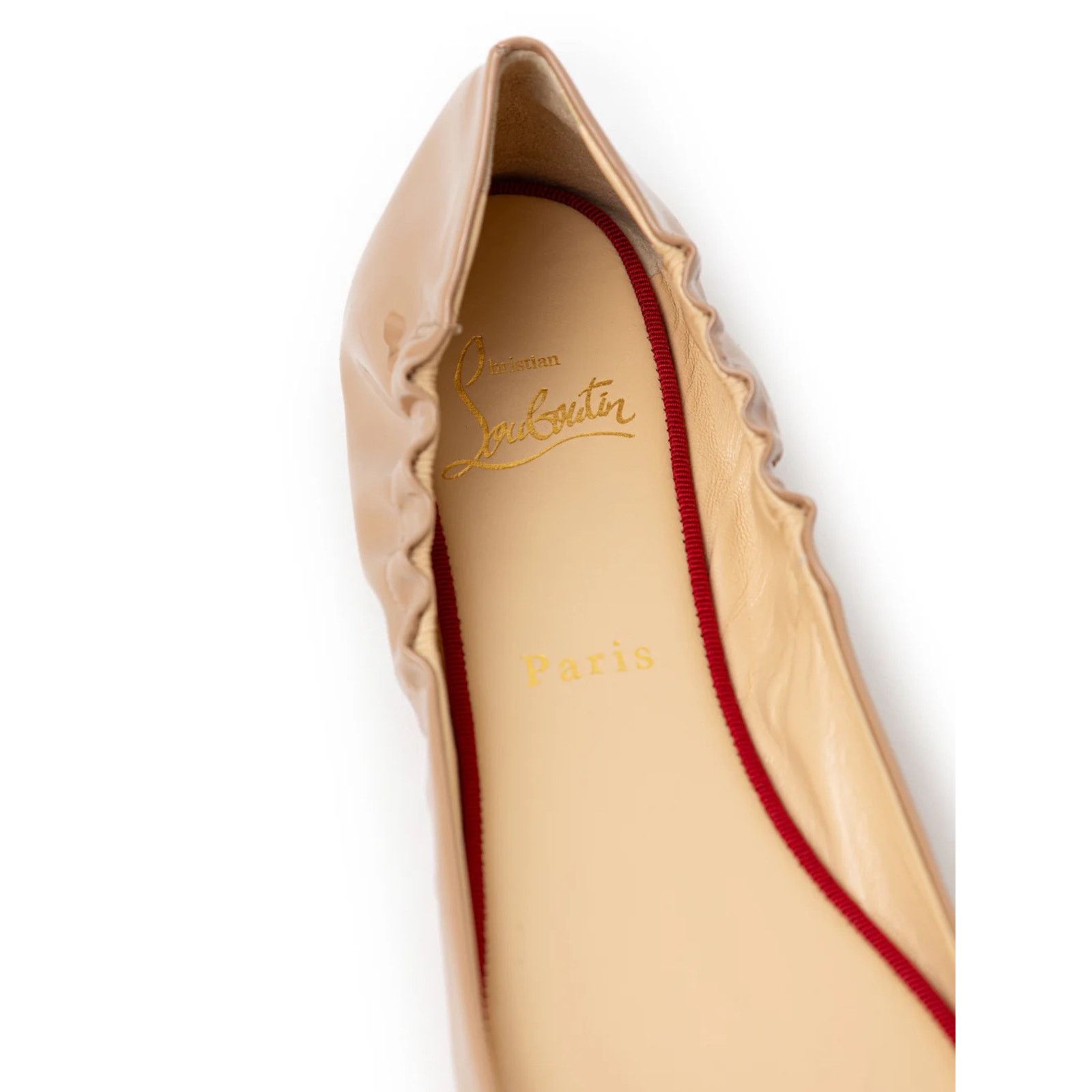 Christian Louboutin Christian Louboutin Gloriana Patent Ballerina Flat Nude 37.5 Size US 7.5 / IT 37.5 - 5 Thumbnail