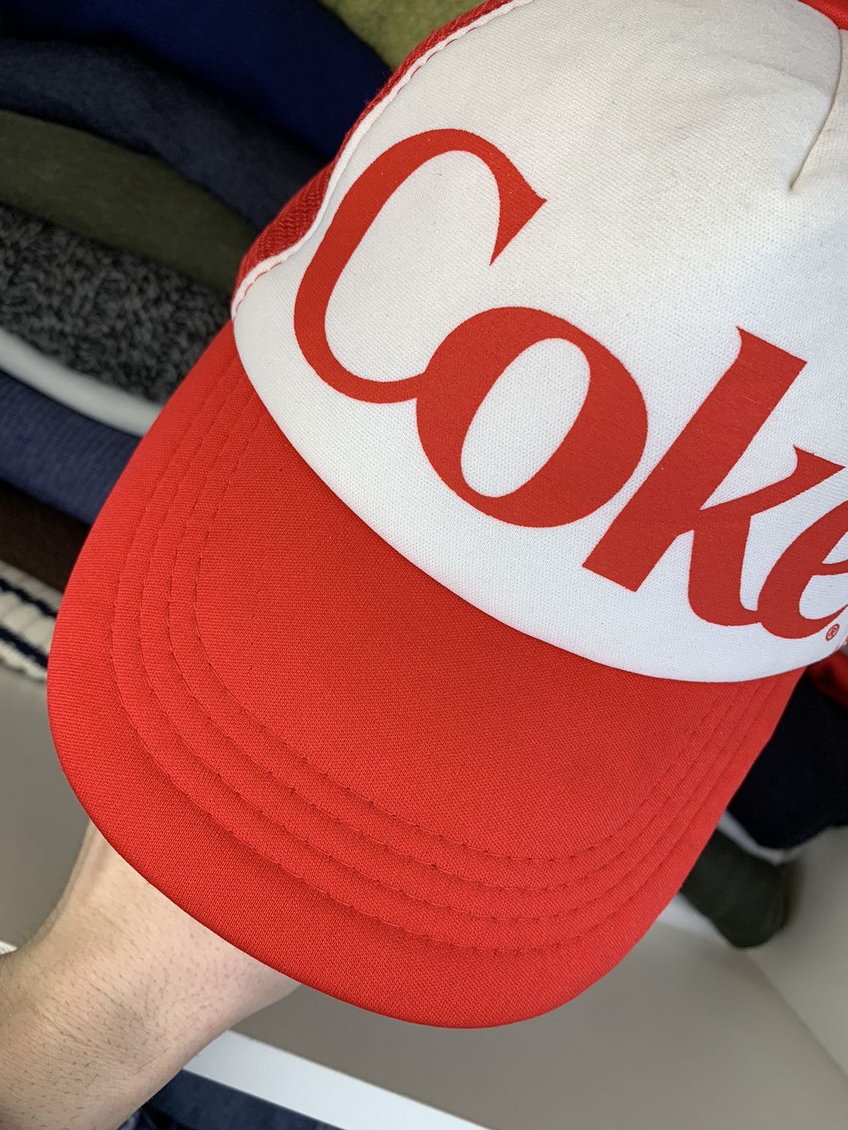 Vintage Vintage Coca Cola Coke Trucker Cap Hat Size ONE SIZE - 3 Thumbnail