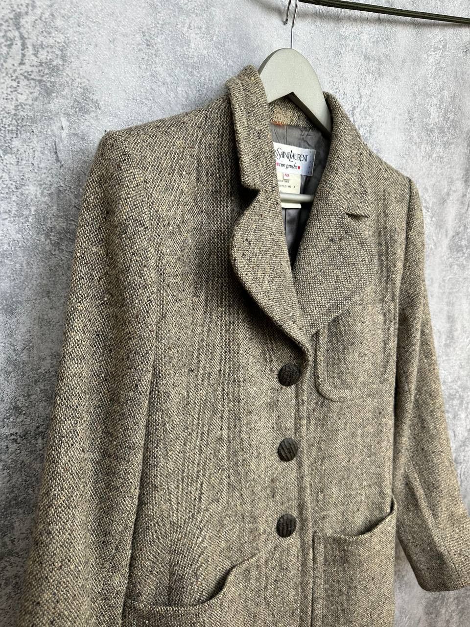 Yves Saint Laurent Yves Saint Laurent Rive Gauche 70s Wool Tweed Blazer Jacket Size M / US 6-8 / IT 42-44 - 3 Thumbnail