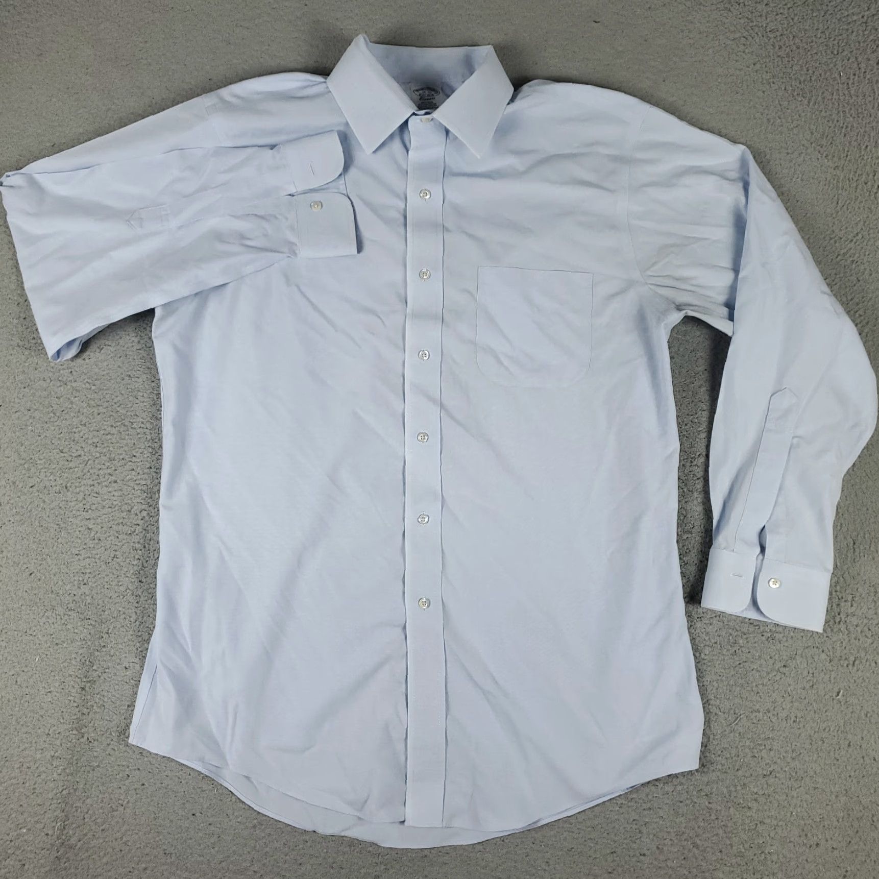 Brooks Brothers Brooks Brothers Dress Shirt Mens Size 16 Regular Blue Long Sleeve Button-Up Cotton Size 42R - 2 Thumbnail