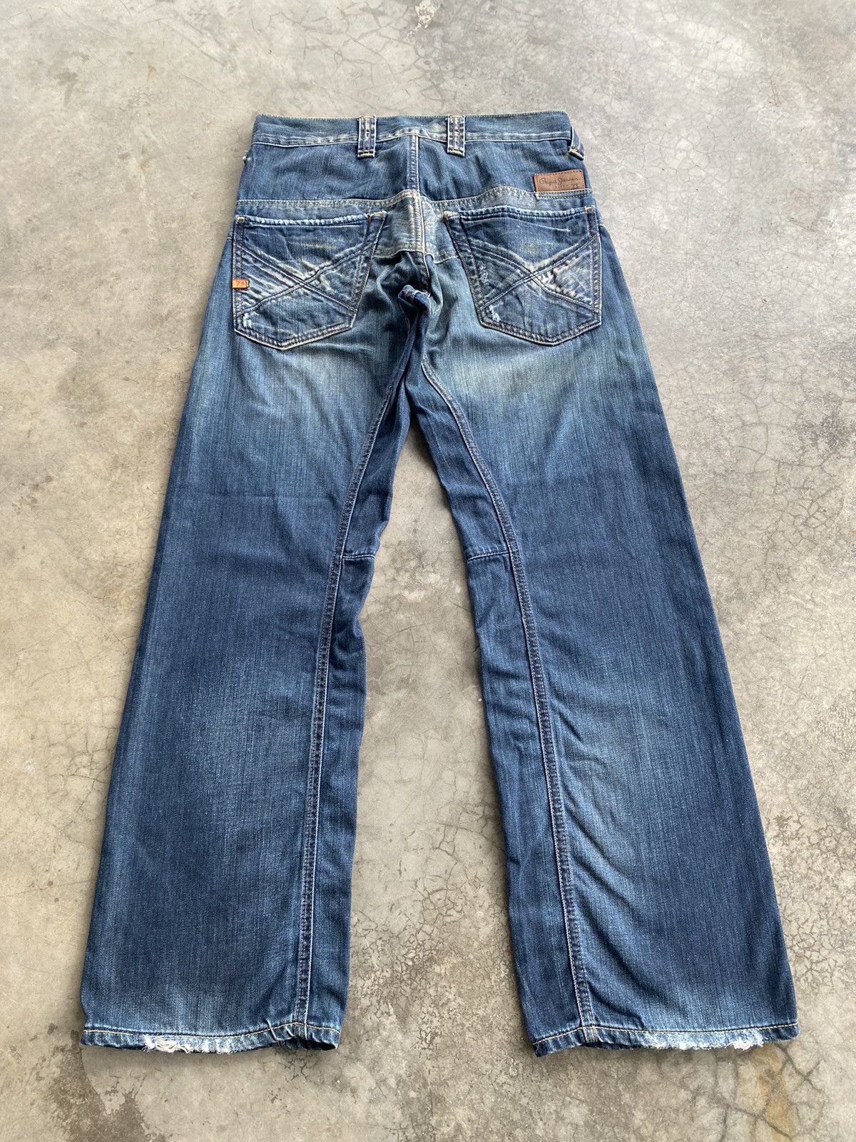 Evisu × Momotaro Jeans × Pepe Jeans Baggy Jeans Pepe London Wash Blue p112 Size US 32 / EU 48 - 1 Thumbnail