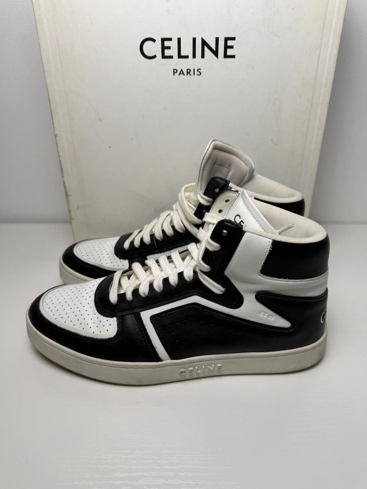 Celine Celine CT-01 Z Trainer High Top Sneakers Black White SZ 41 Size US 8 / EU 41 - 3 Thumbnail