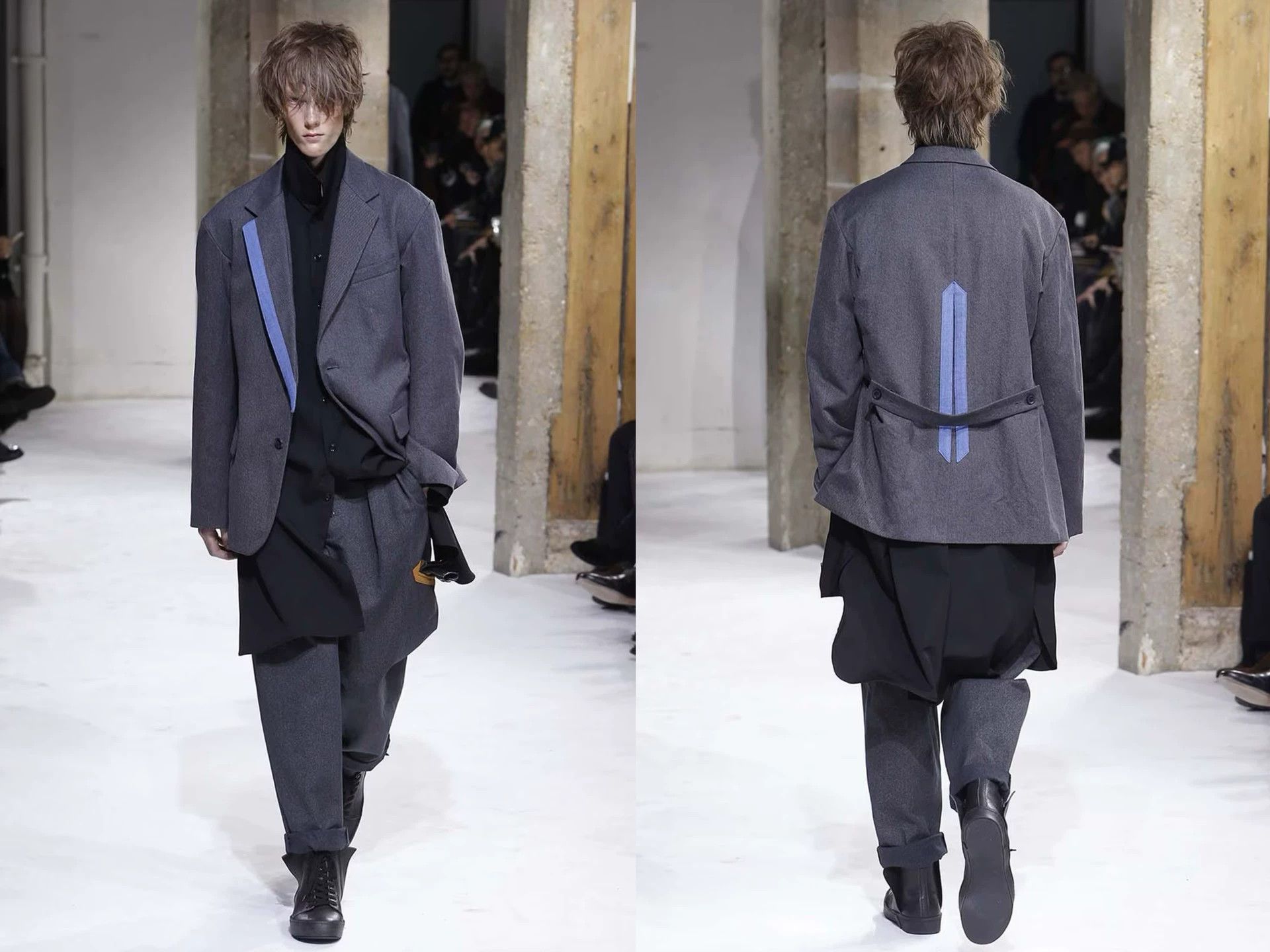 Yohji Yamamoto Yohji Yamamoto 17AW Asymmetric Collar Slit Show Jacket 2 Size US M / EU 48-50 / 2 - 2 Thumbnail