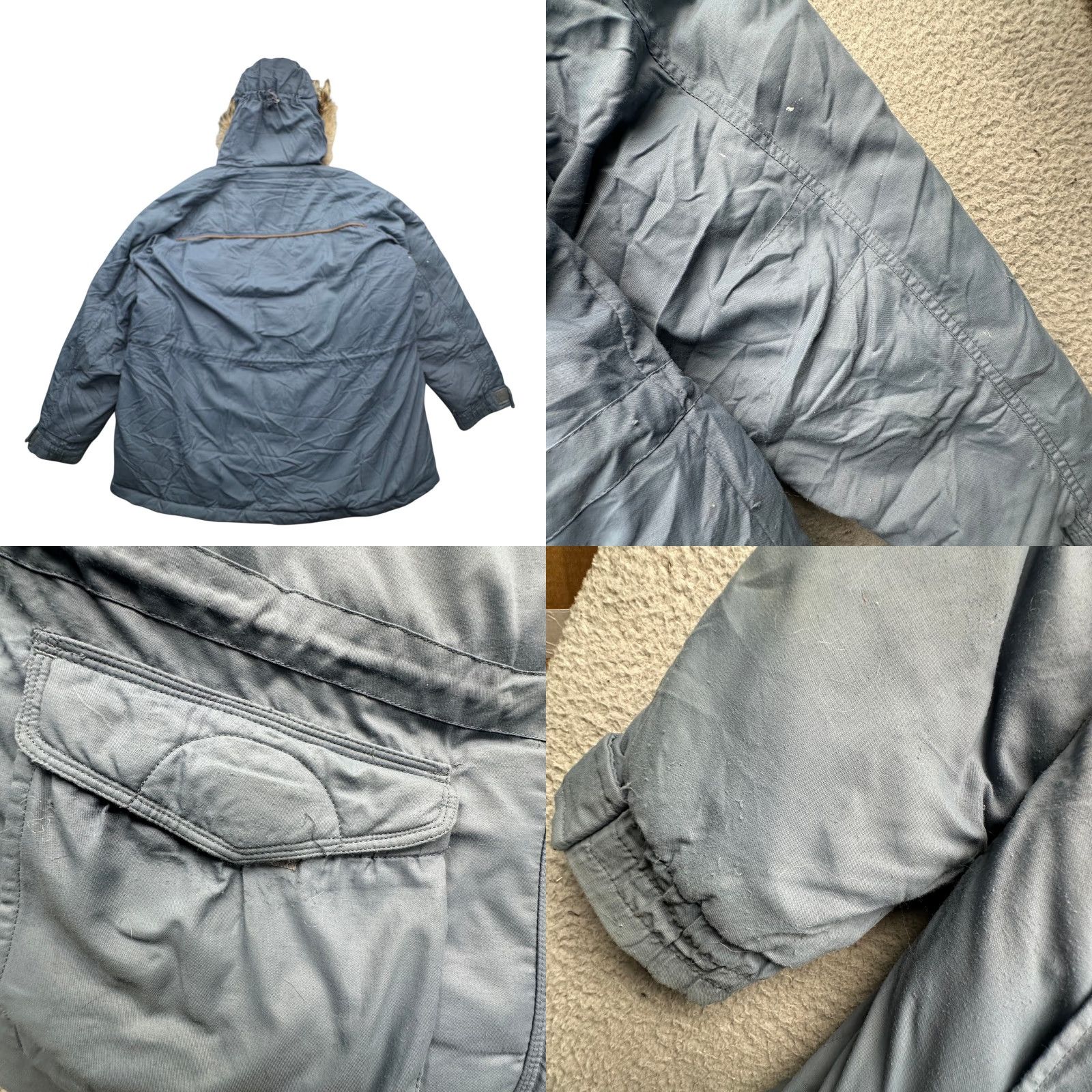 Vintage VINTAGE Cabela's Premier Northern Goose Down Parka Jacket Mens 2XL Blue Fur Trim Hooded Zip Mid-Length Down Puffer Size US XXL / EU 58 / 5 - 9 Thumbnail