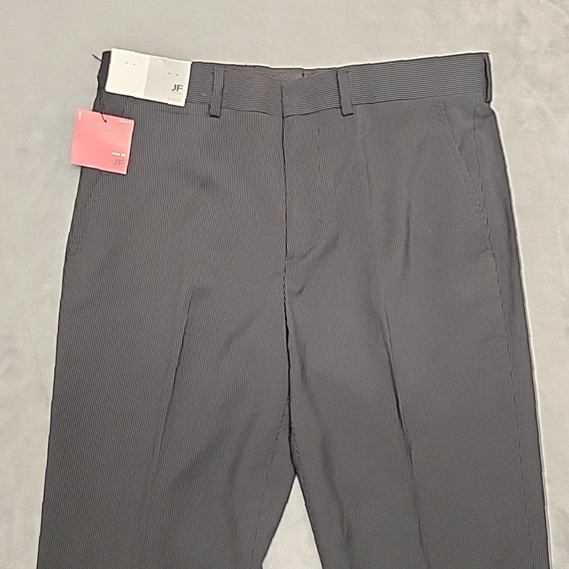 Vintage J. Ferrar Dress Pants Mens 32x32 Black Gray Stripe Flat Front Slim Fit Business Pants Size US 32 / EU 48 - 3 Thumbnail