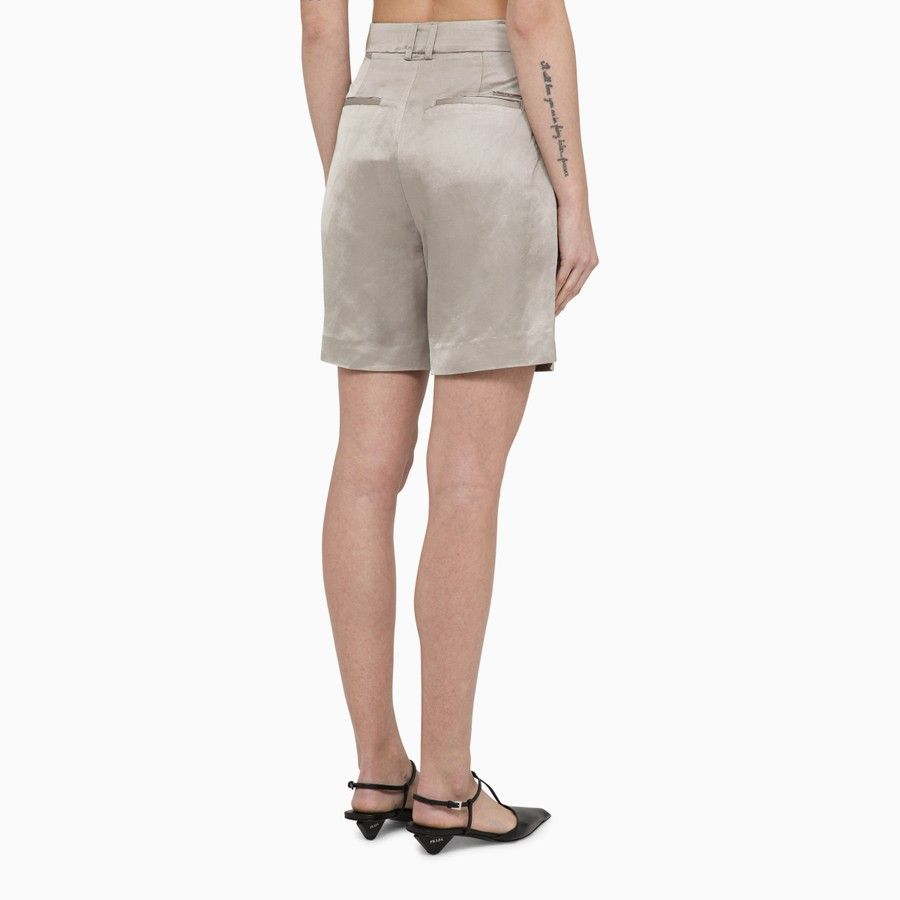 Calvin Klein o1d2blof0824 Linen-Blend Bermuda Shorts in Light Grey Size 26" / US 2 / IT 38 - 4 Thumbnail