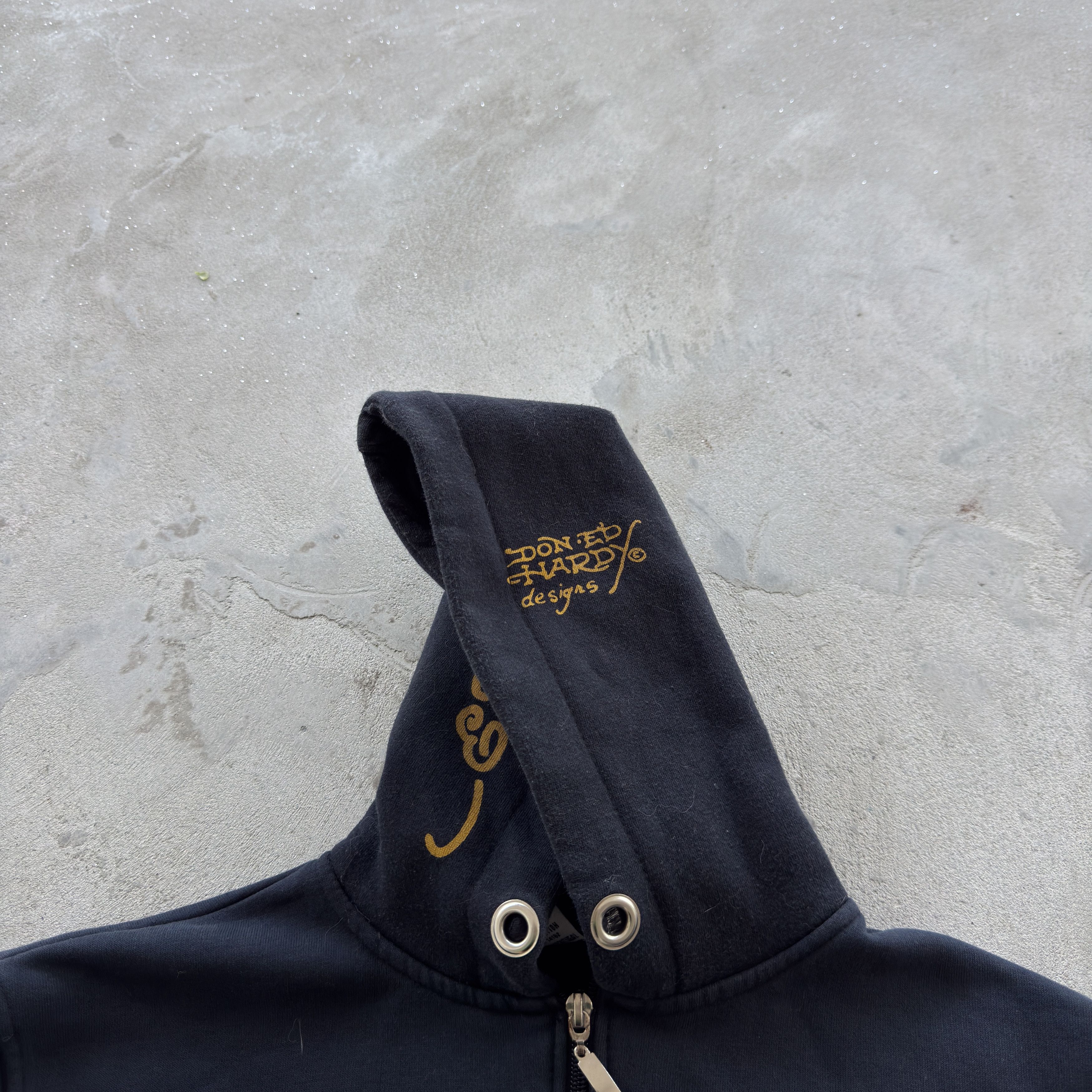 Ed Hardy Vintage 90s Ed Hardy Zip Hooded Sweatshirt Size M / US 6-8 / IT 42-44 - 6 Thumbnail