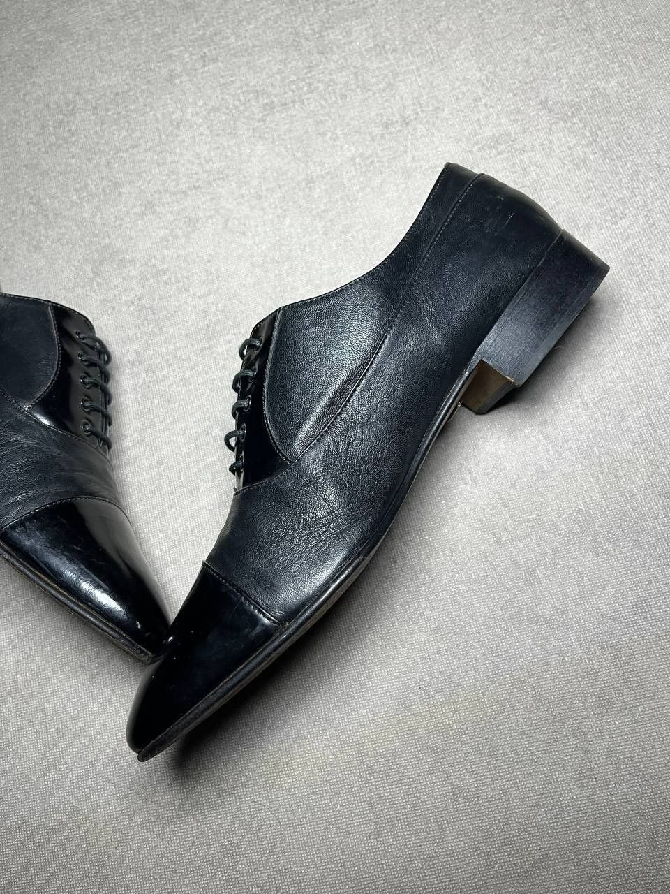 Pierre Balmain Vintage Pierre Balmain Men`s Black Oxford Shoes Size 44 Size US 10.5 / EU 43-44 - 8 Thumbnail