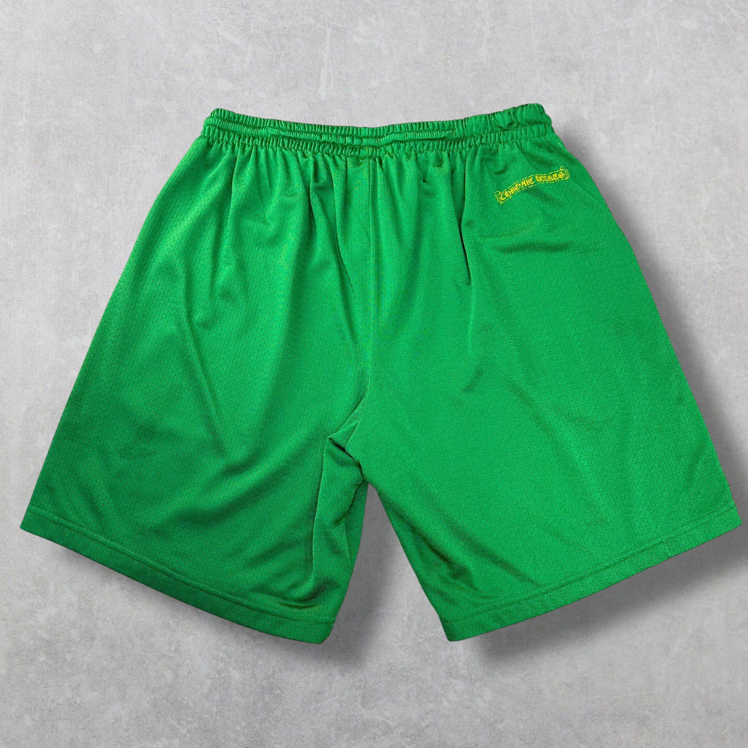Chrome Hearts Chrome Hearts Green Mesh Warm Up Shorts XL Size US 36 / EU 52 - 2 Thumbnail
