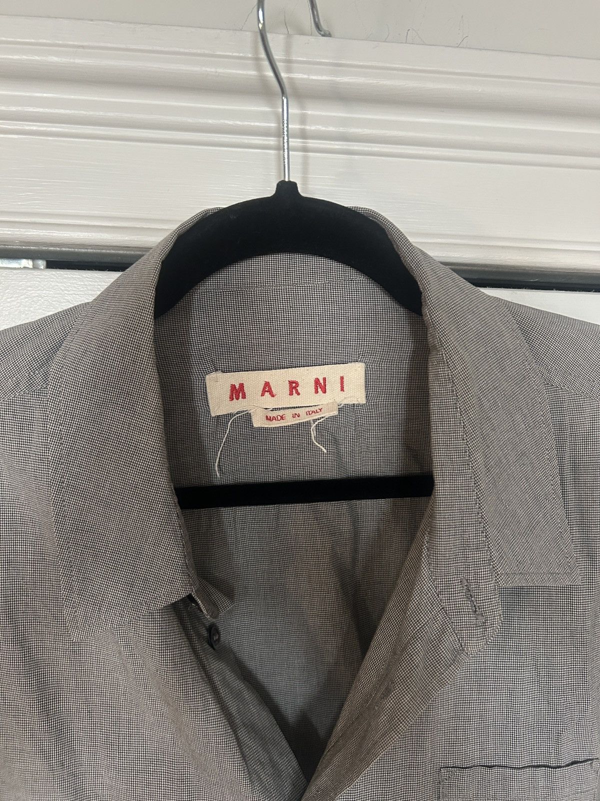 Marni Marni Short-Sleeve Gingham Button Down Shirt Size US M / EU 48-50 / 2 - 5 Thumbnail