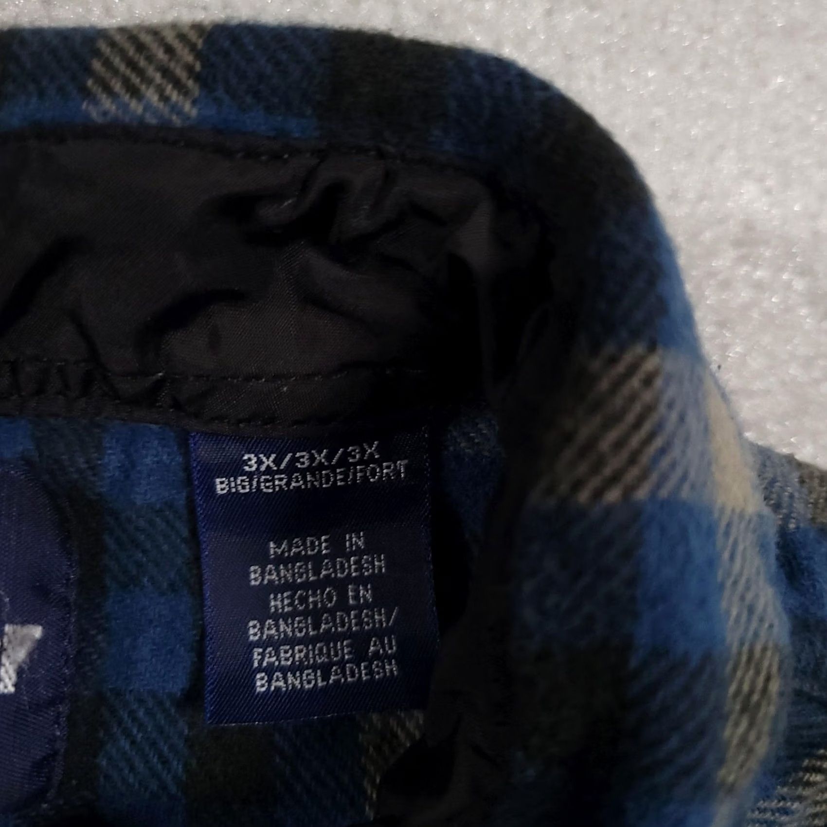 Wrangler VINTAGE Wrangler Shirt Mens 3X Blue Black Pearl Snap Western Flannel Plaid Long Sleeve Size US XXL / EU 58 / 5 - 7 Thumbnail