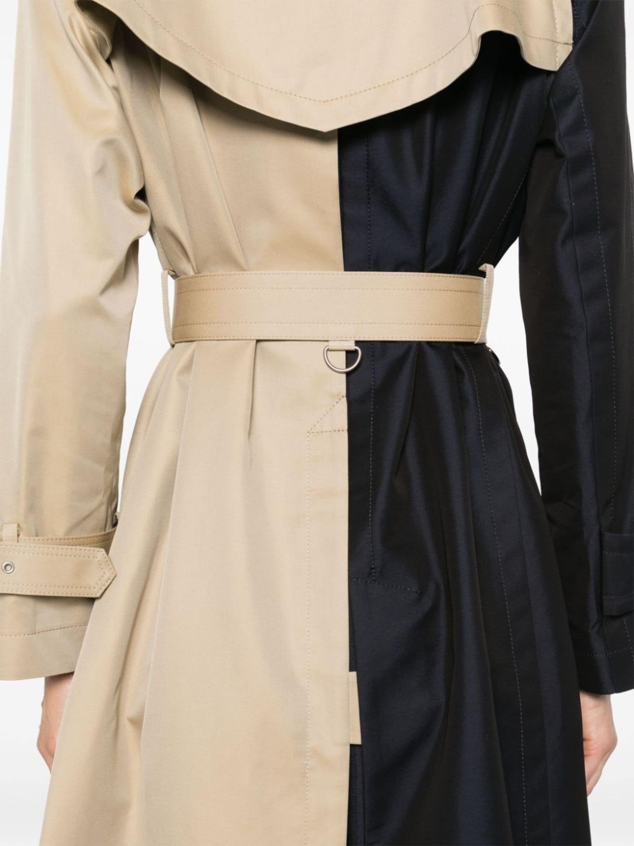 o1s22i1n0924 Gabardine Trench Coat in Black/Beige