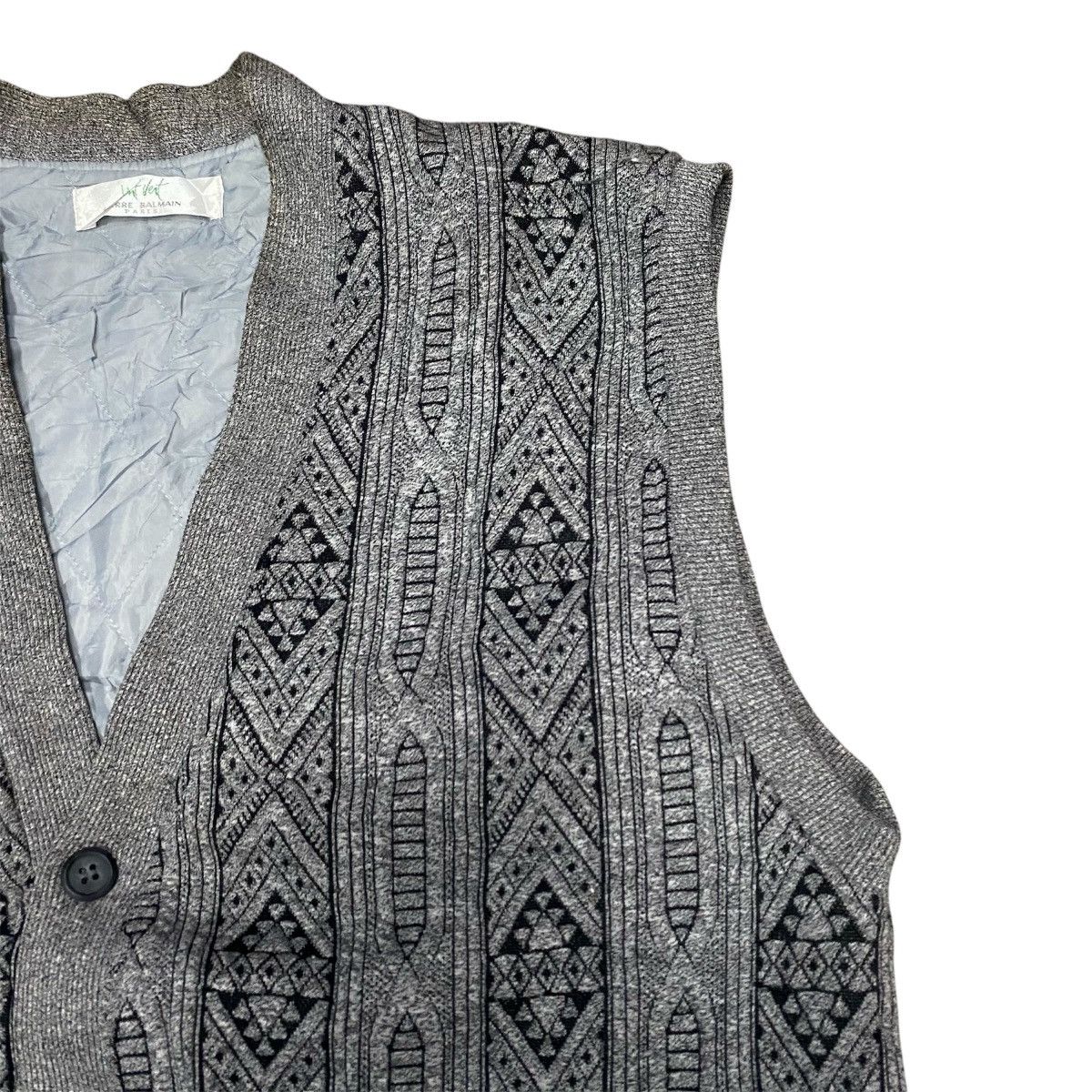 Pierre Balmain ‼️LAST DROP‼️Pierre Balmain Knit Vest Button Geometric Pattern Size US M / EU 48-50 / 2 - 7 Thumbnail