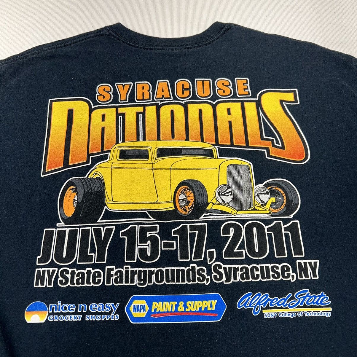 Gildan × Vintage VTG Car Tee Shirt Black Hot Rod Classic Syracuse Graphic Size US XL / EU 56 / 4 - 12 Thumbnail