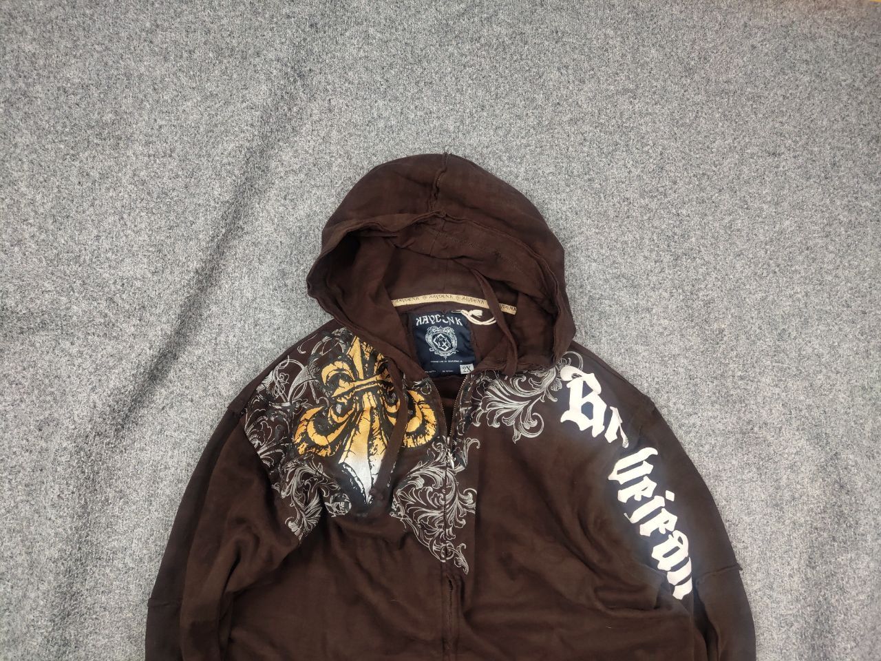 If Six Was Nine Vintage Kayden K Y2K Tattoo Affliction Zip Hoodie opium LGB Size US XL / EU 56 / 4 - 2 Thumbnail