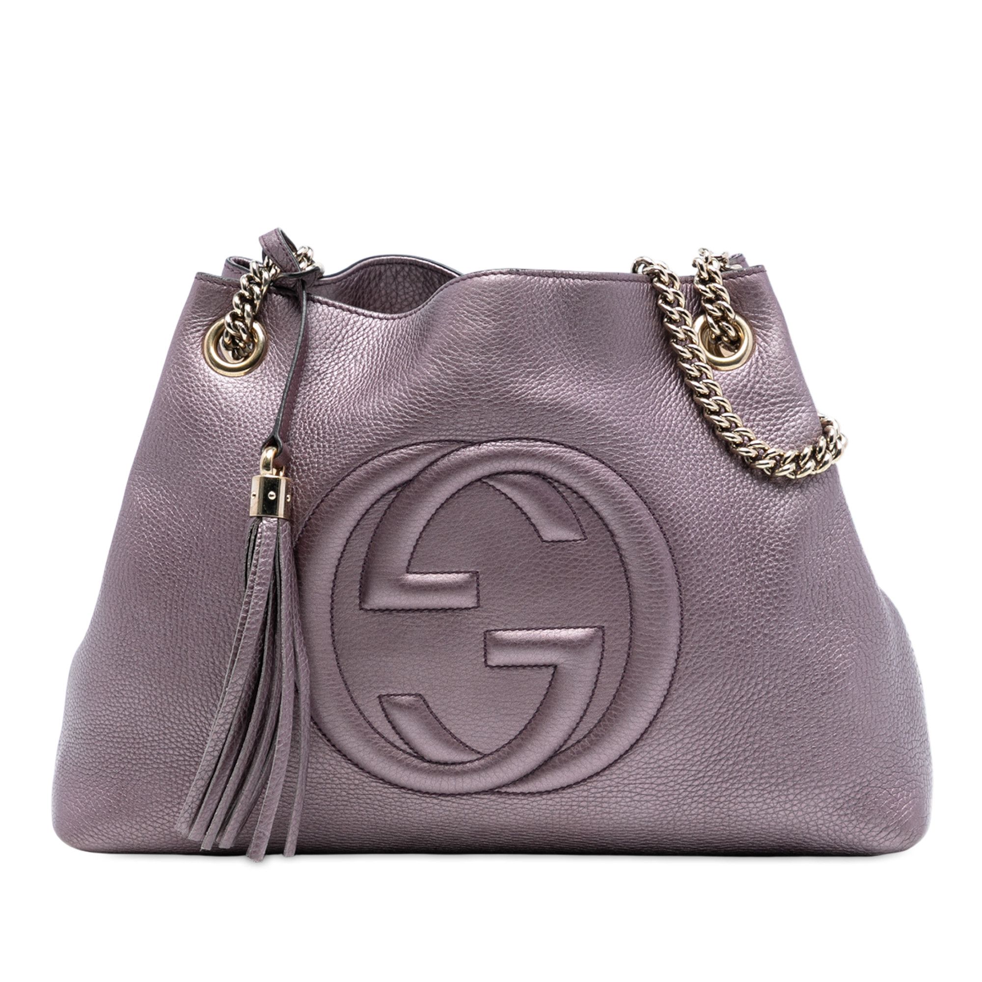 Gucci Gucci Medium Metallic Calfskin Soho Chain Tote Size ONE SIZE - 1 Thumbnail