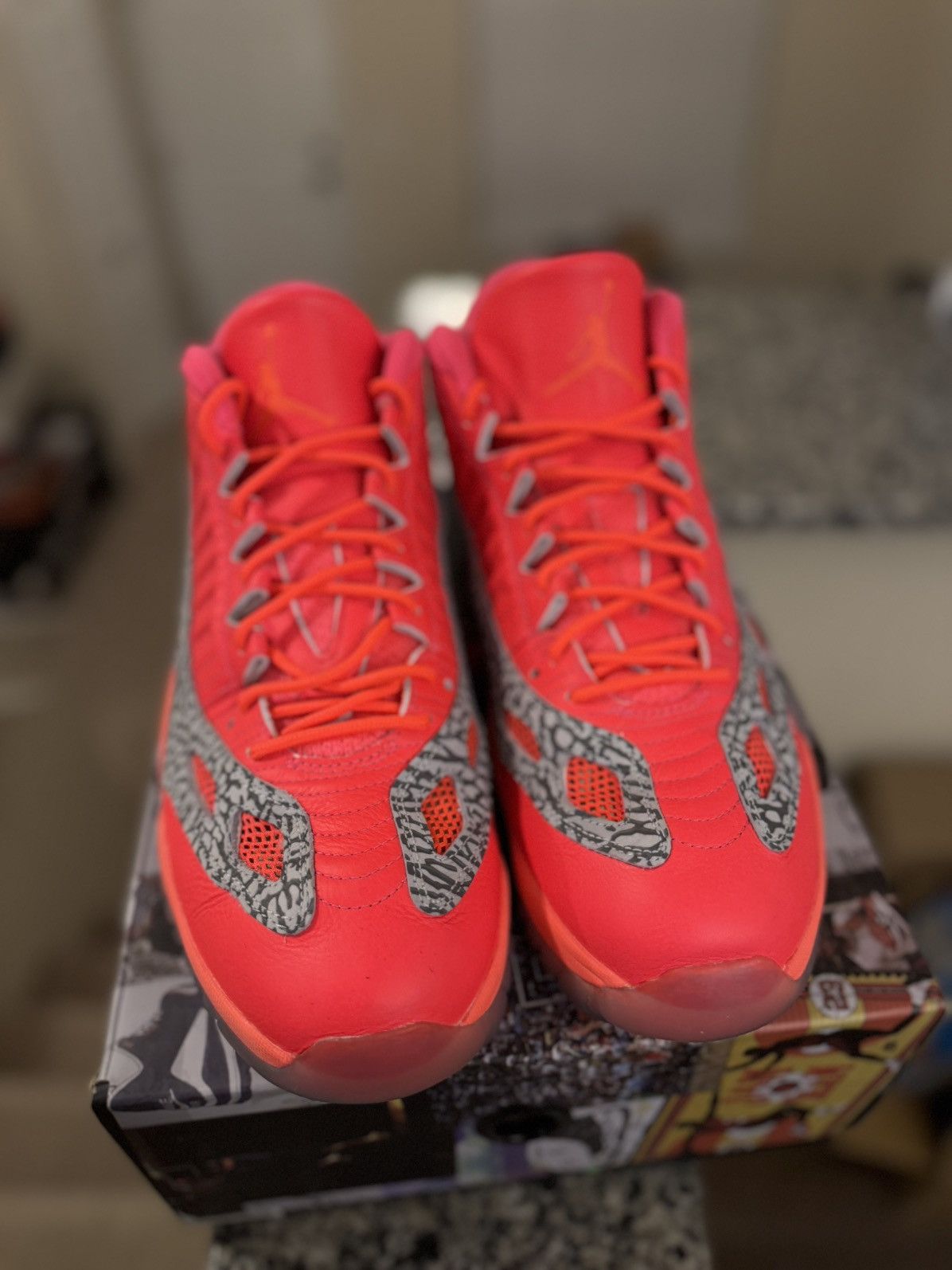 Jordan Brand × Nike Jordan 11 XI Flash Red Crimson Size 14 RARE Size US 14 / EU 47 - 7 Thumbnail